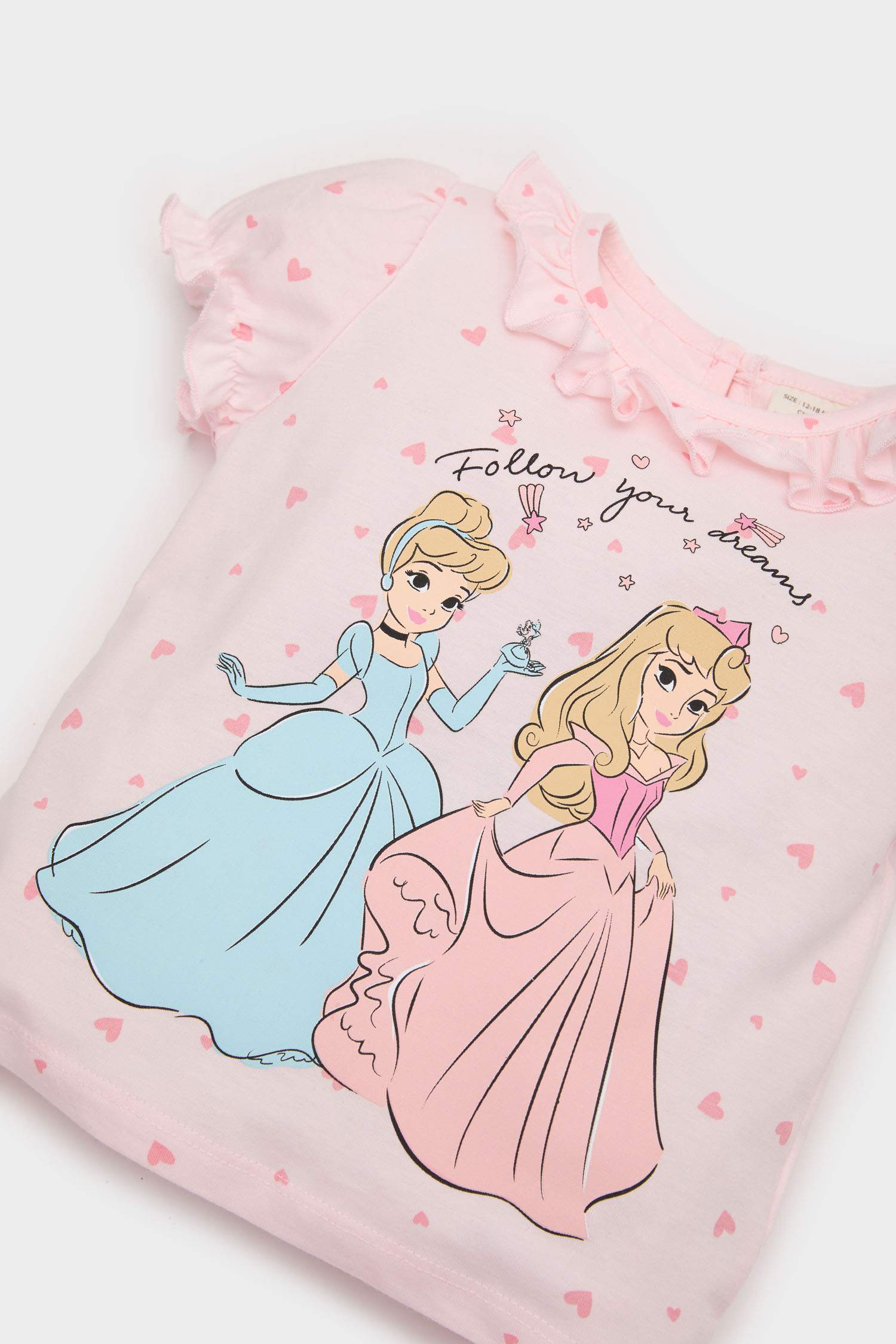 Baby Girl Disney Princess Cotton Top Bottom 2 Piece Pajama Set