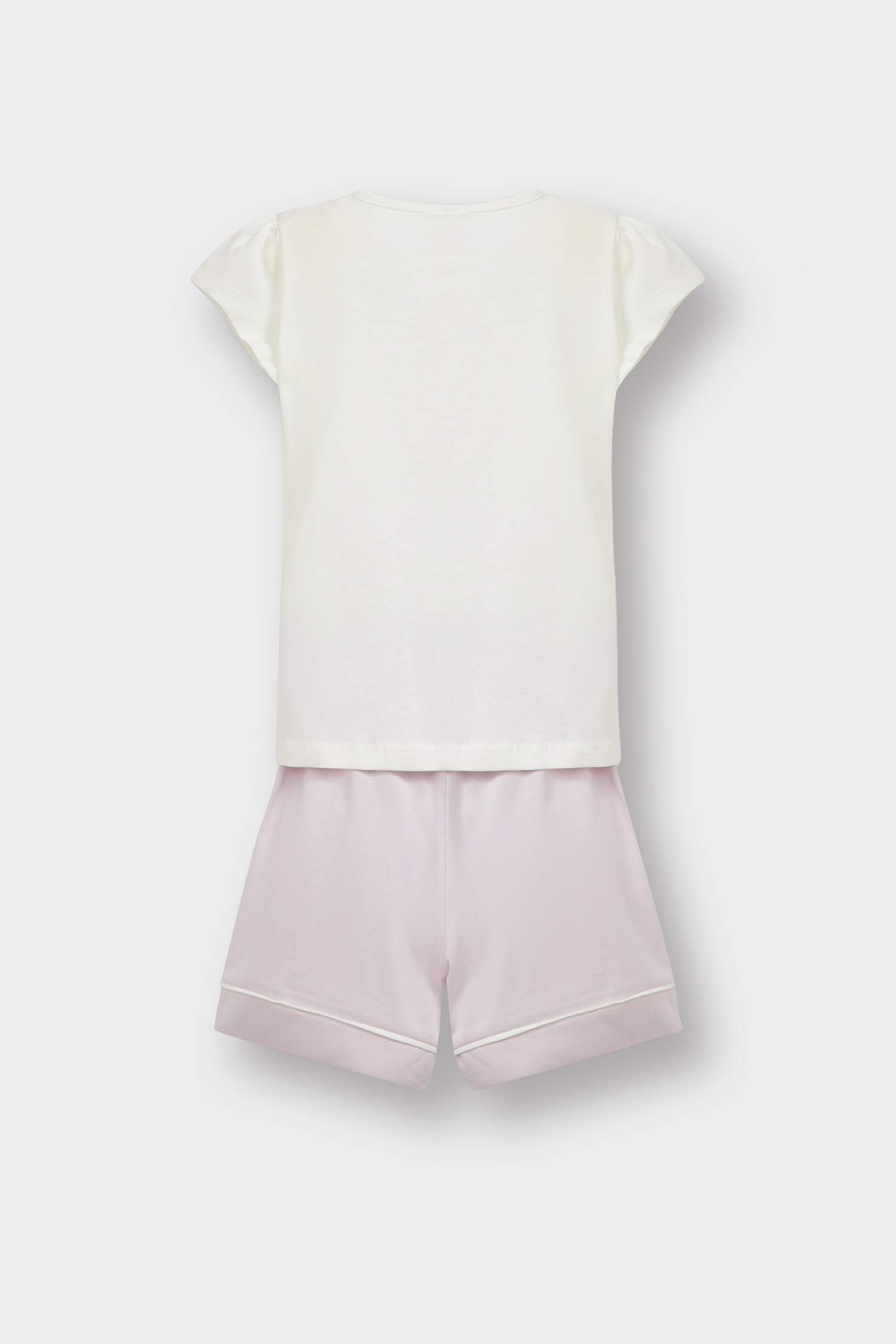 Kız Bebek Pijama Takımı Kısa Kollu Penye Üst Beli Lastikli Şort