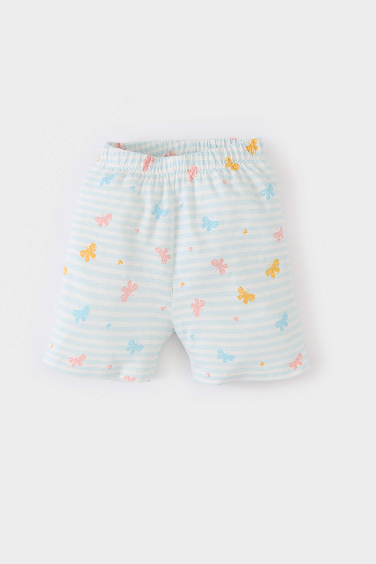 سيت بجامة بناتي برسمة الفراشة نص ردن - قطعتين