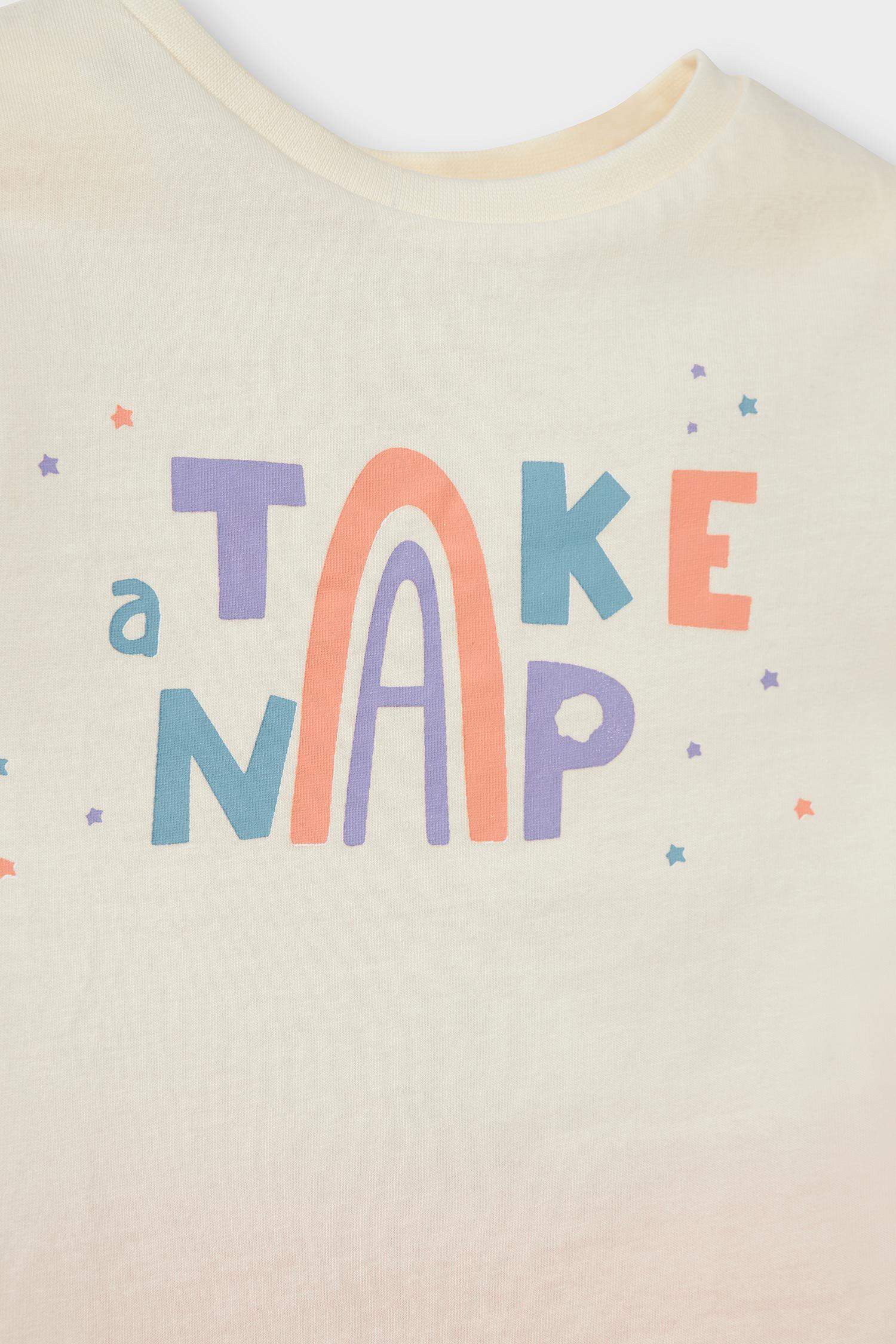 سيت بجامة بيبي بناتي بطبعة نجم - 4 قطع