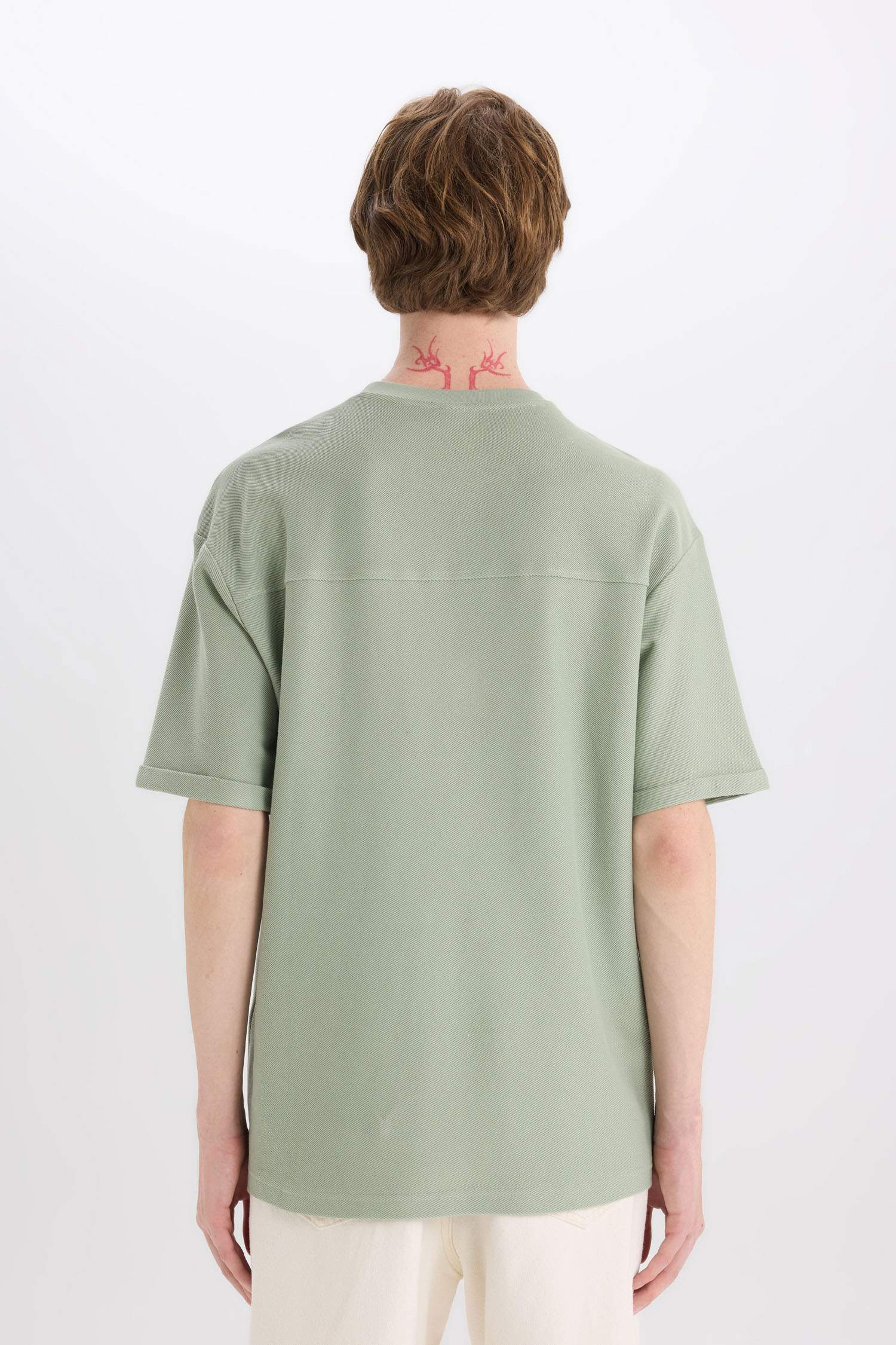 Boxy Fit Crew Neck Short Sleeve T-Shirt