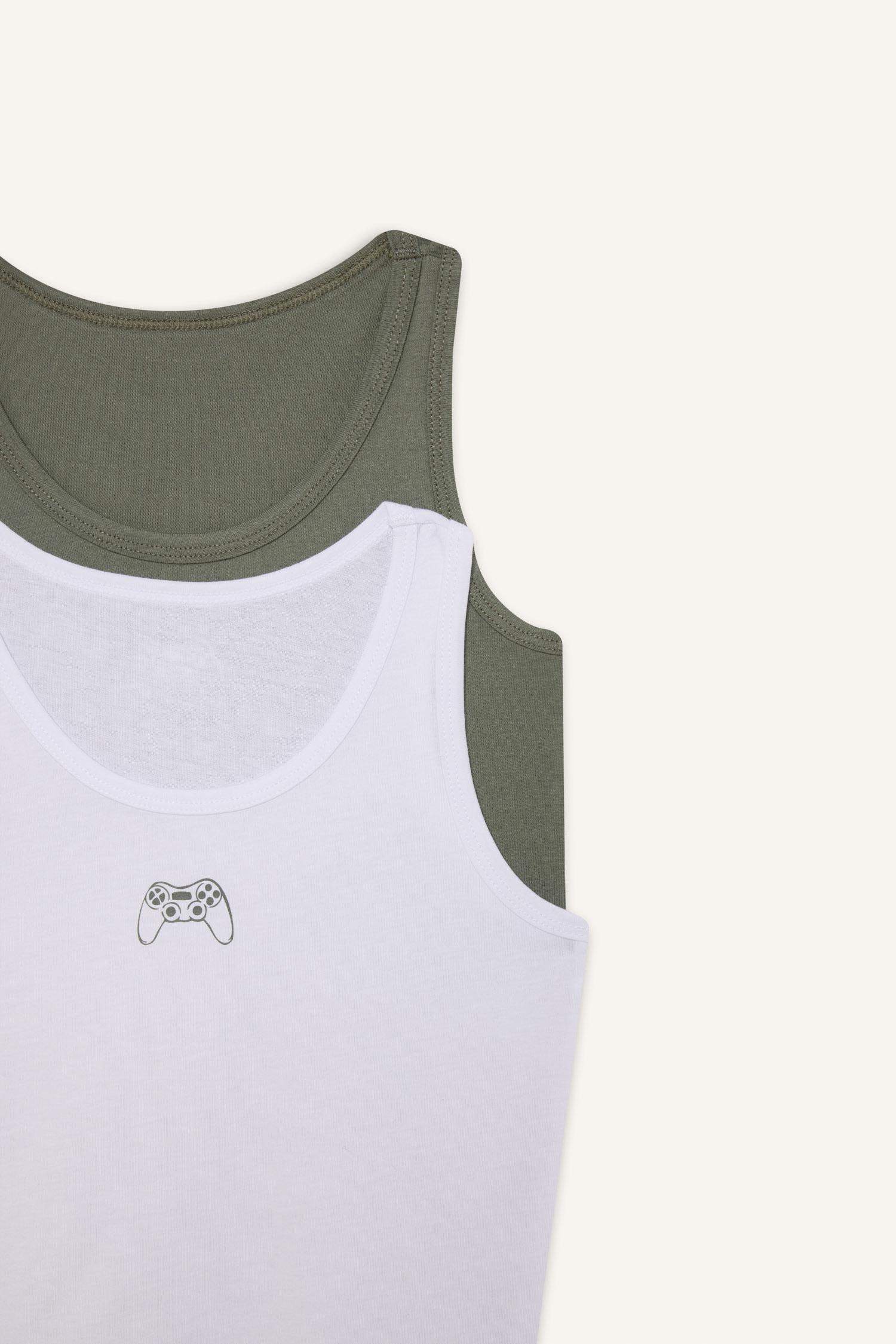 Erkek Çocuk Baskılı 2'li Atlet