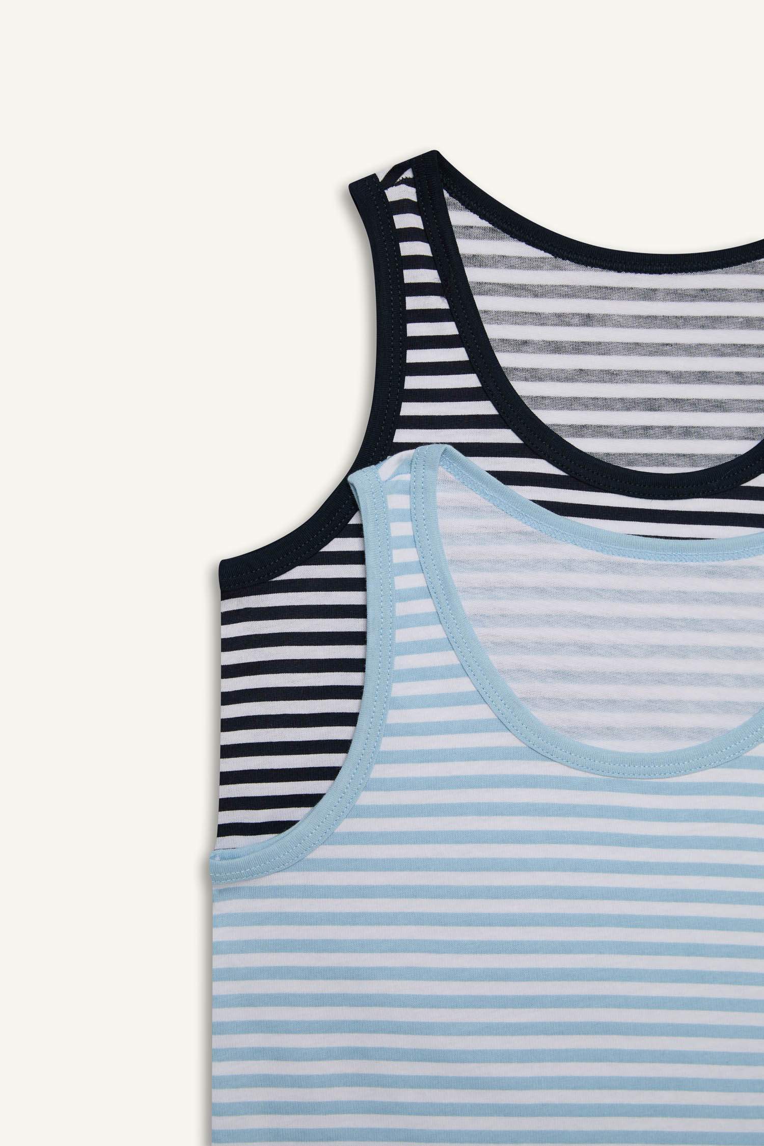 Erkek Çocuk Çizgili 2'li Atlet