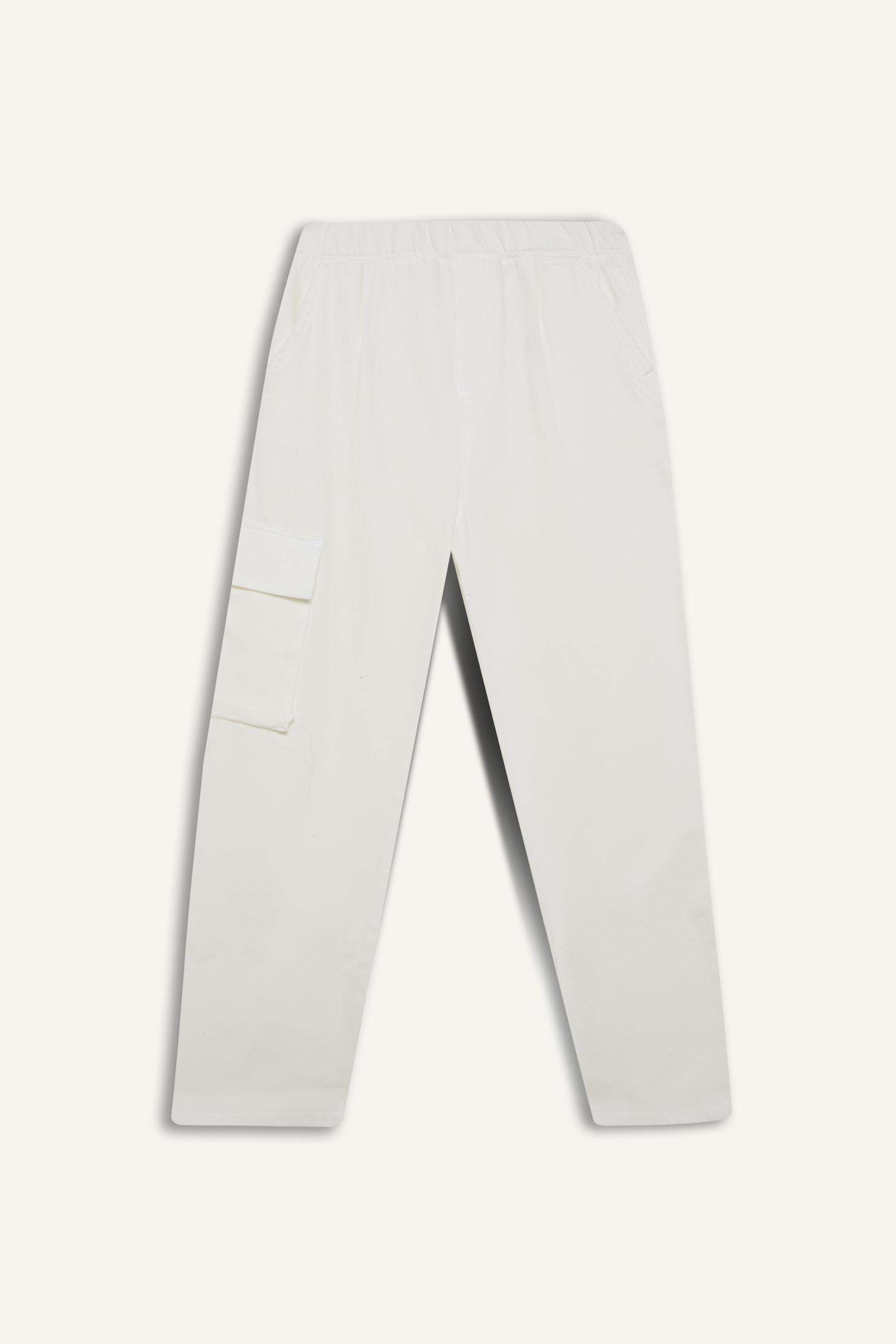 Boy Wide Leg Standard Leg Gabardine Trousers
