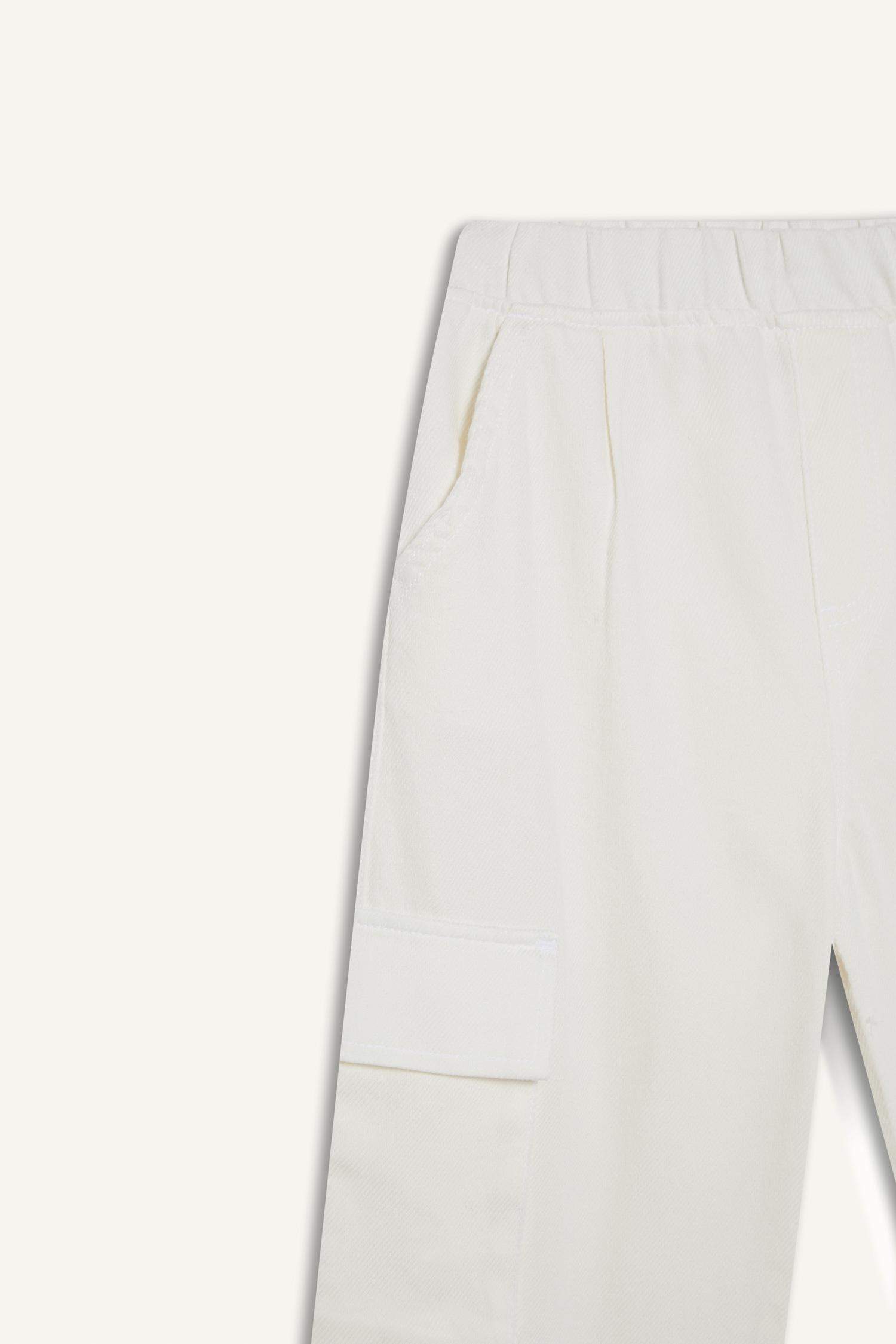 Boy Wide Leg Standard Leg Gabardine Trousers