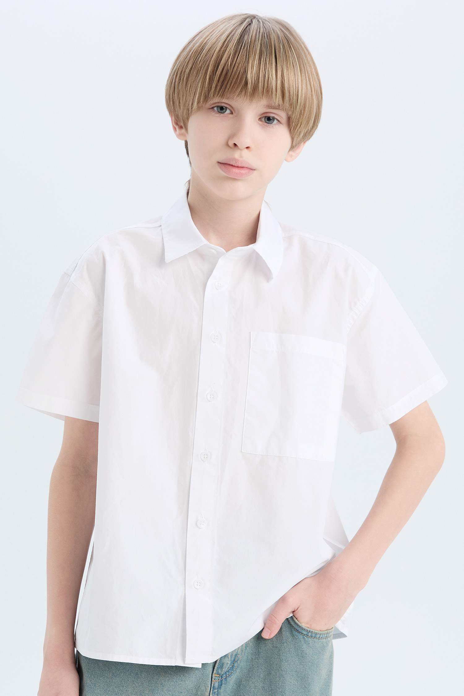 قميص بولو اولادي باراشوت نص كم اوفر سايز