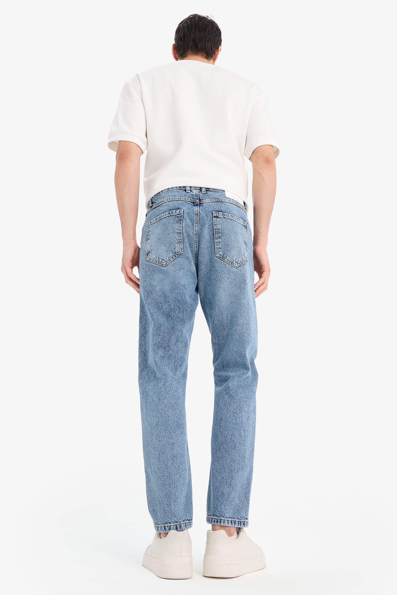 %100 Pamuk 90's Slim Fit Dar Kalıp Yüksek Bel Dar Paça Jean Pantolon