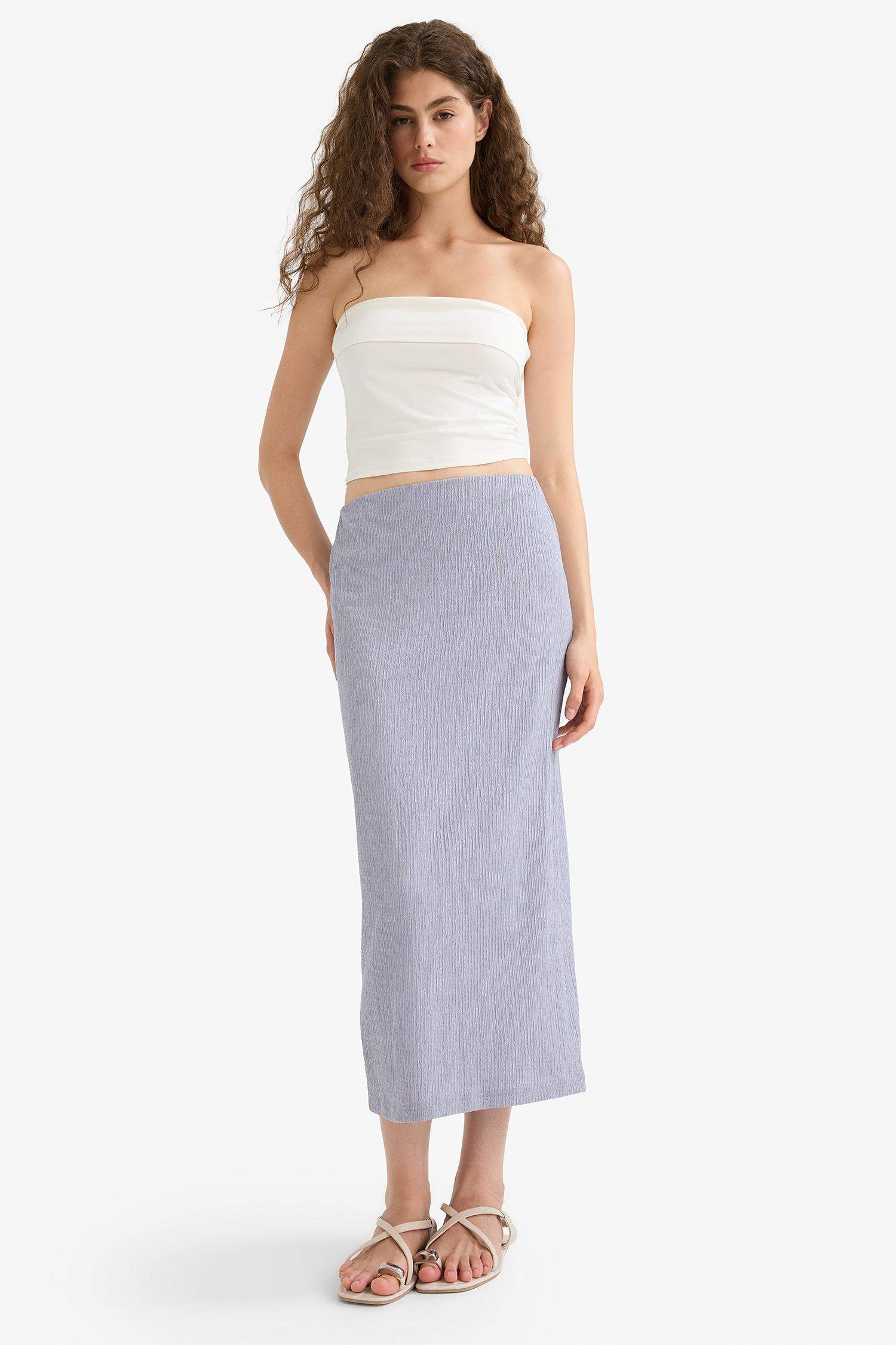 Normal Waist Wrap Pencil Maxi Skirt