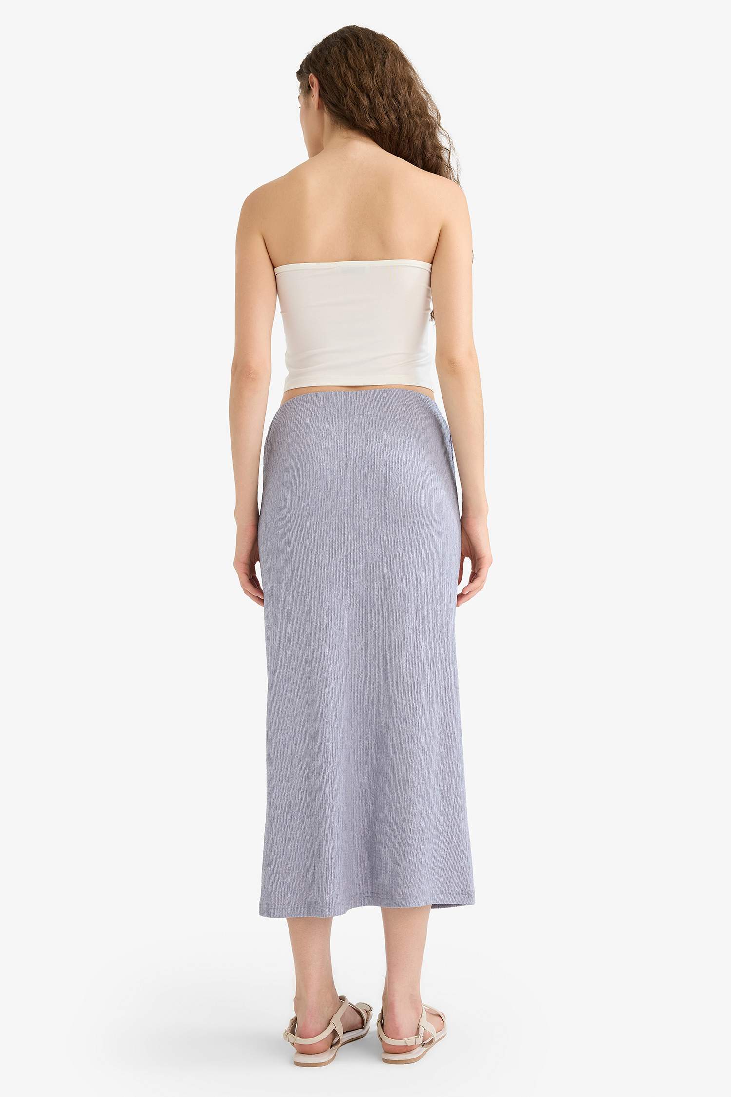 Normal Waist Wrap Pencil Maxi Skirt