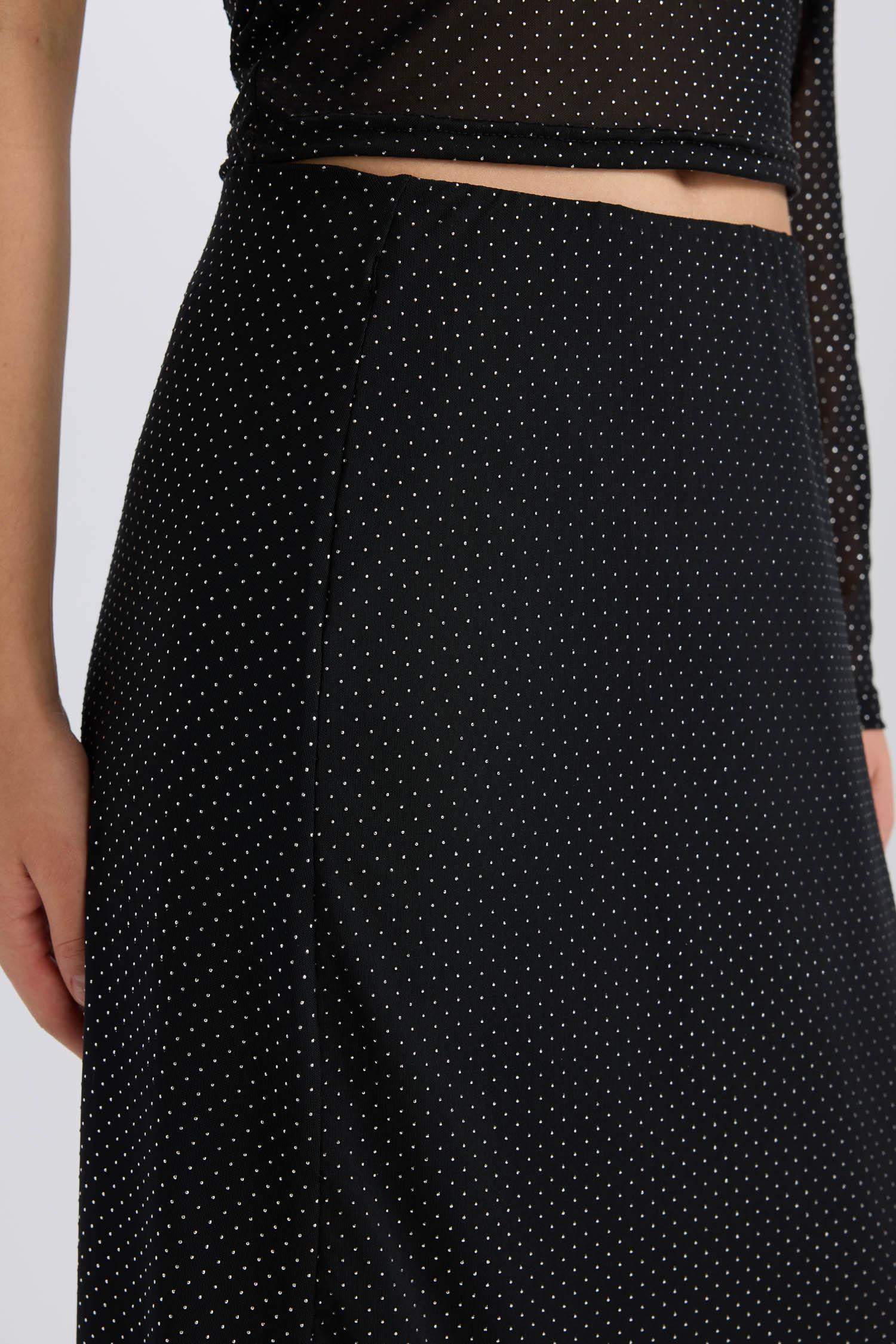 Jupe longue en Tricot Maille Taille haute