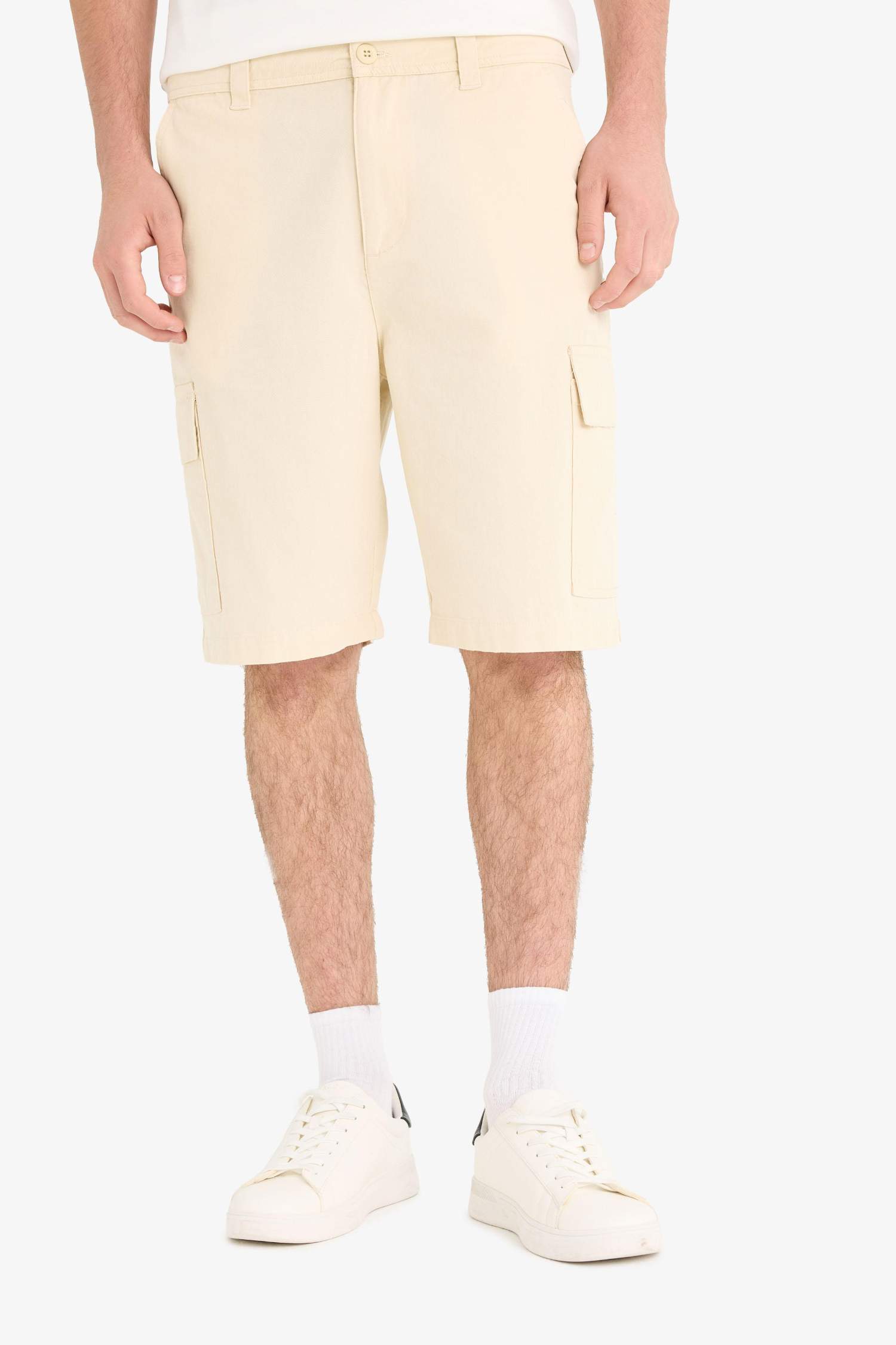 Cotton Regular Cargo Bermuda Shorts