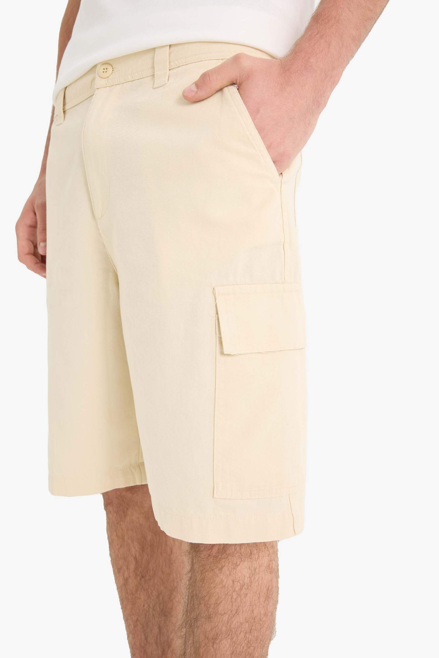 Cotton Regular Cargo Bermuda Shorts
