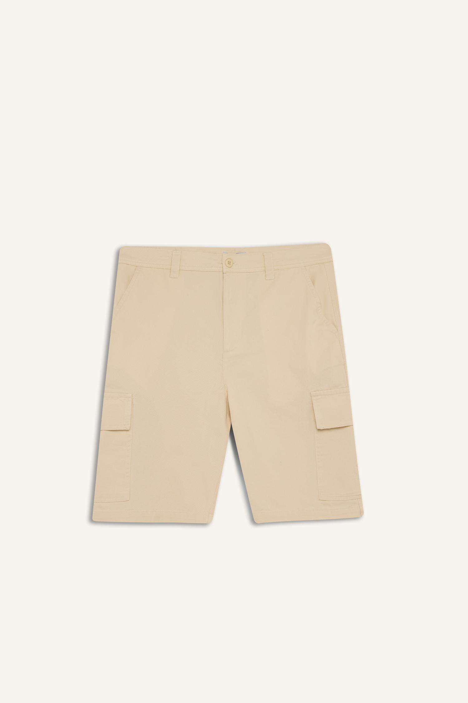 Cotton Regular Cargo Bermuda Shorts