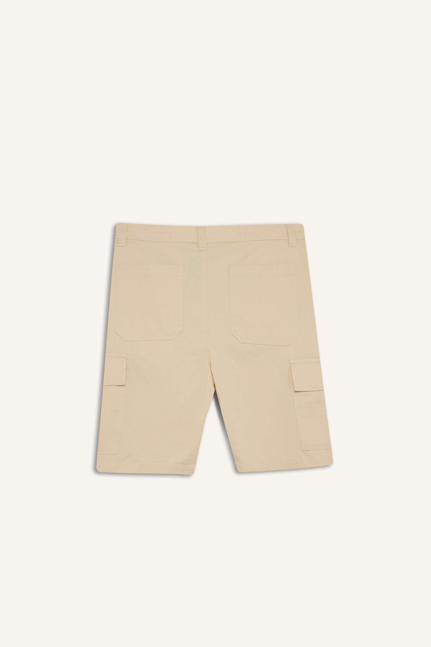Cotton Regular Cargo Bermuda Shorts