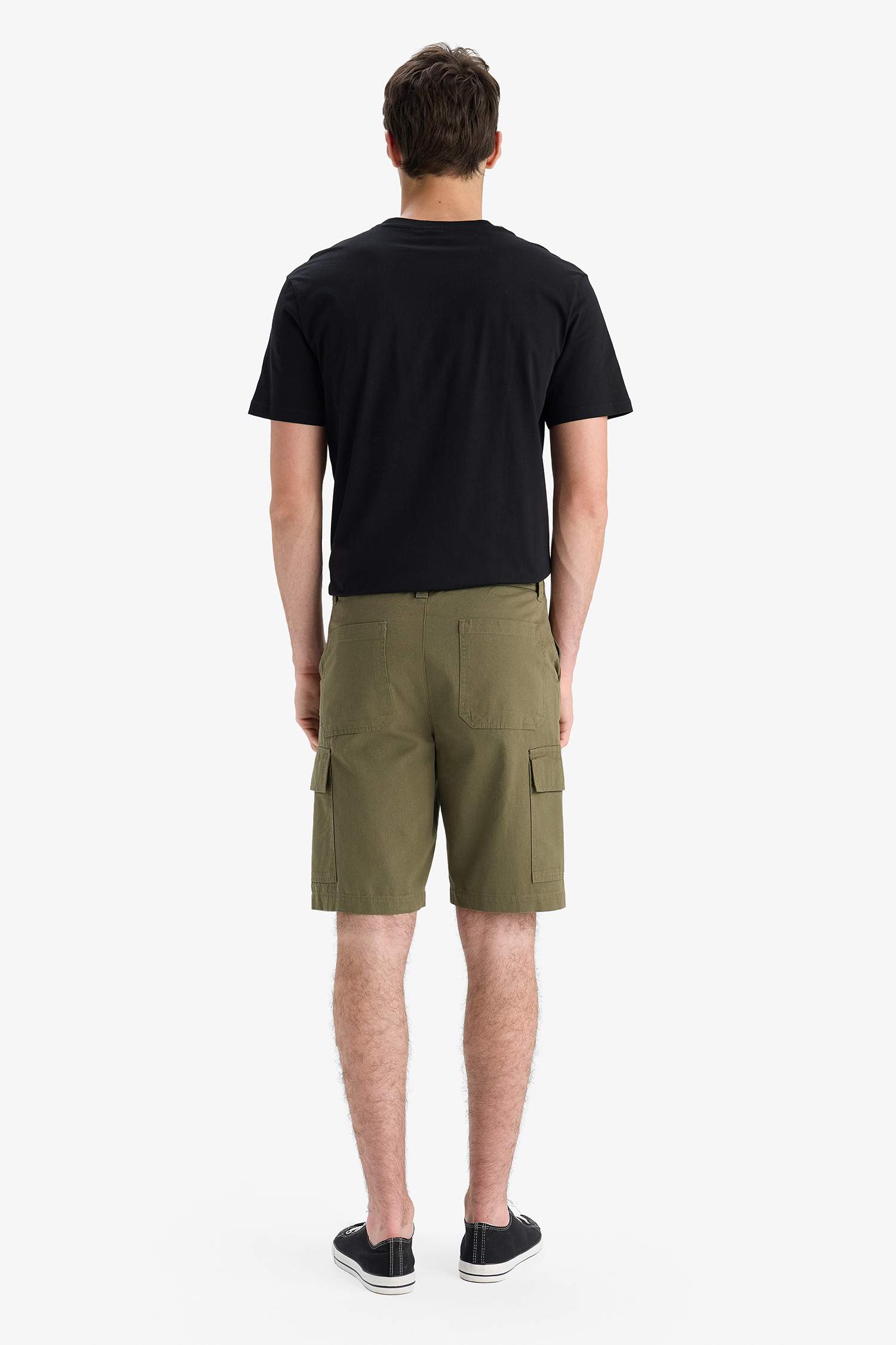 Cotton Regular Cargo Bermuda Shorts