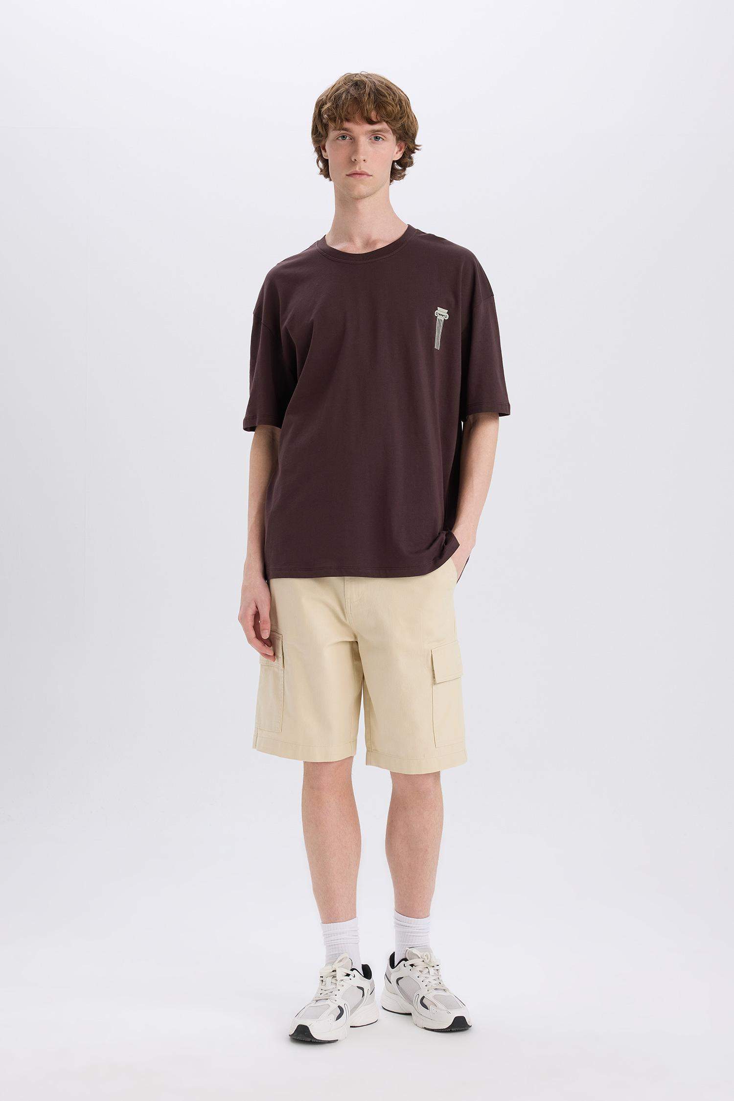 Cotton Regular Cargo Bermuda Shorts
