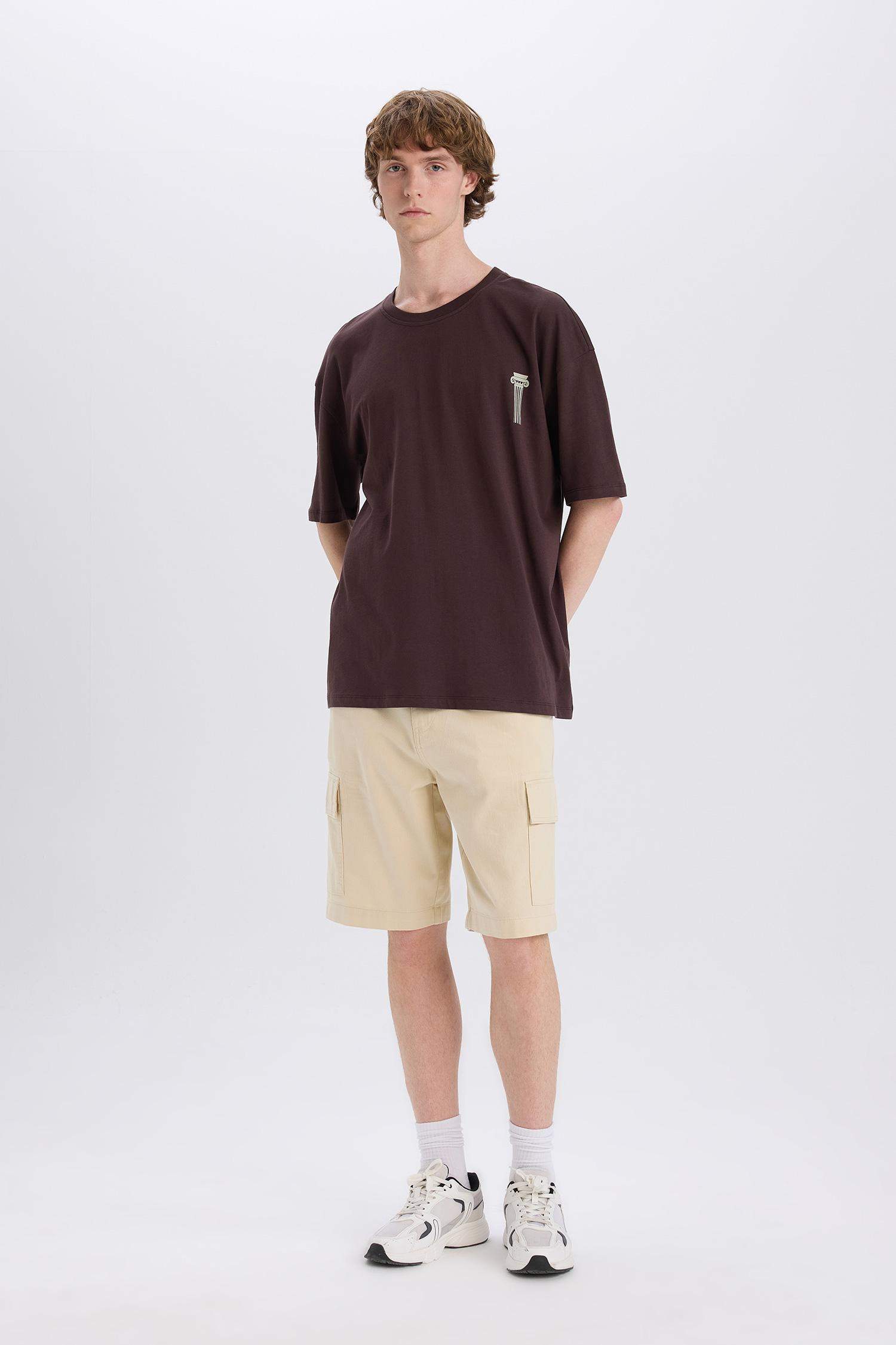 Cotton Regular Cargo Bermuda Shorts