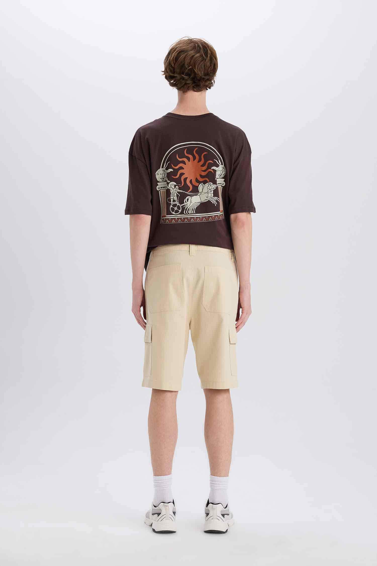 Cotton Regular Cargo Bermuda Shorts