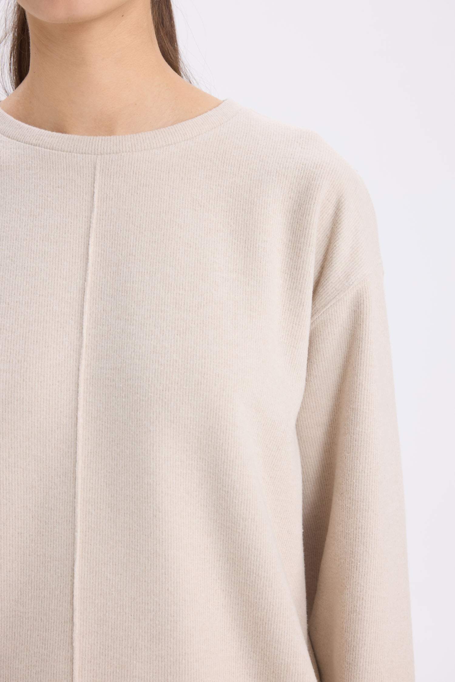 Long Sleeve Basic Top Wide Leg Bottom 2 Piece Set