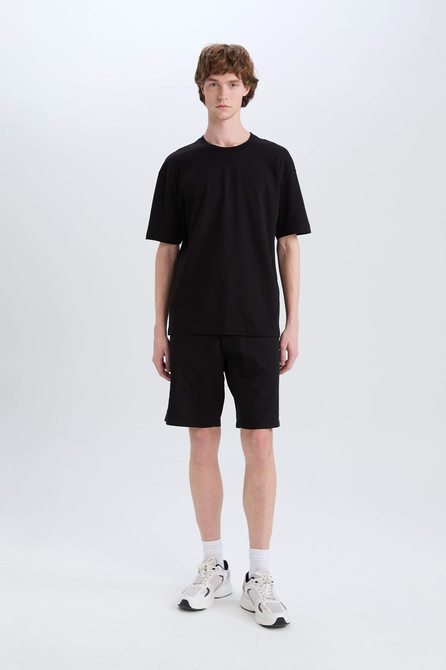 Short Bermuda en coton Coupe régulière