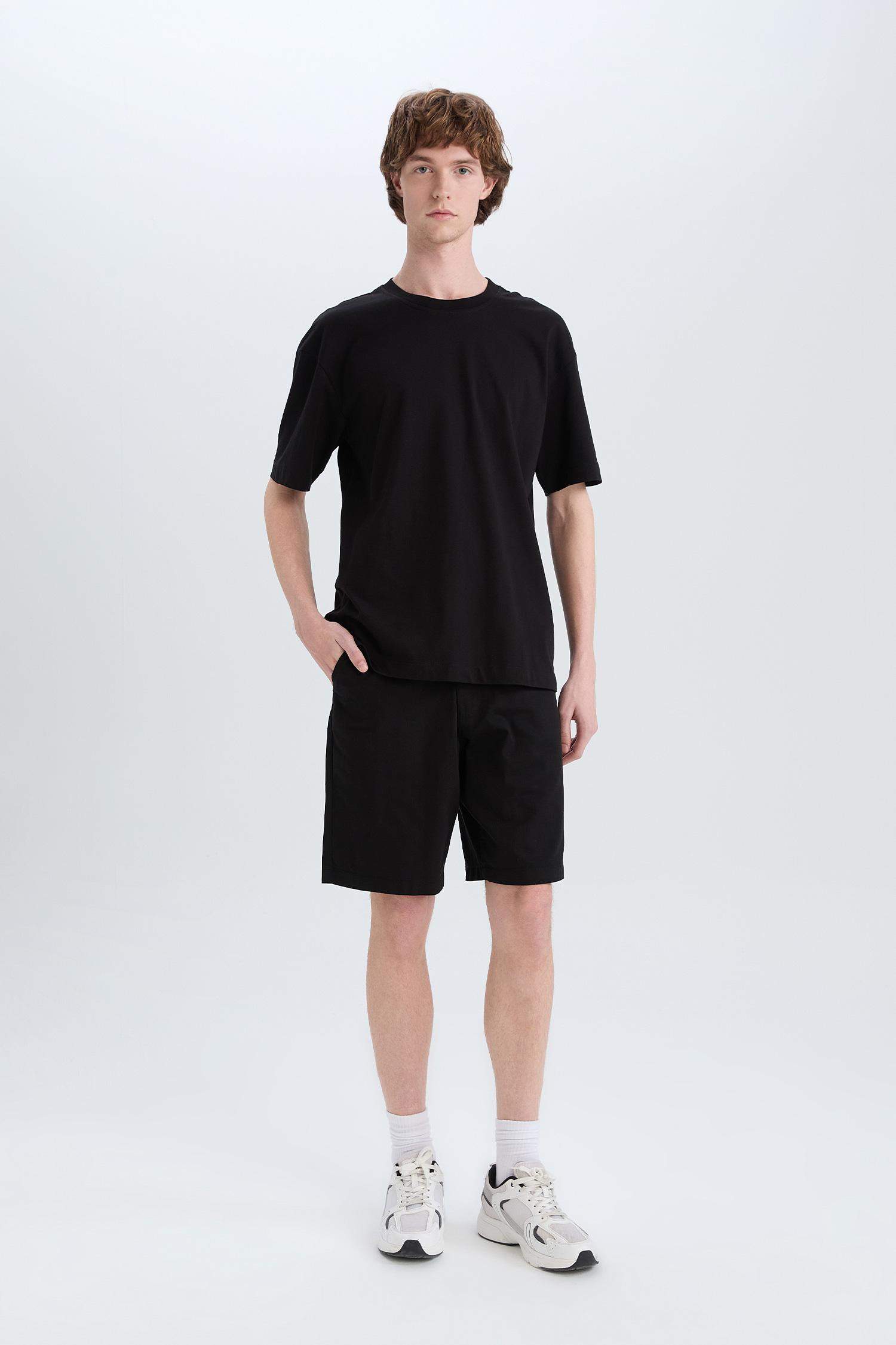 Short Bermuda en coton Coupe régulière