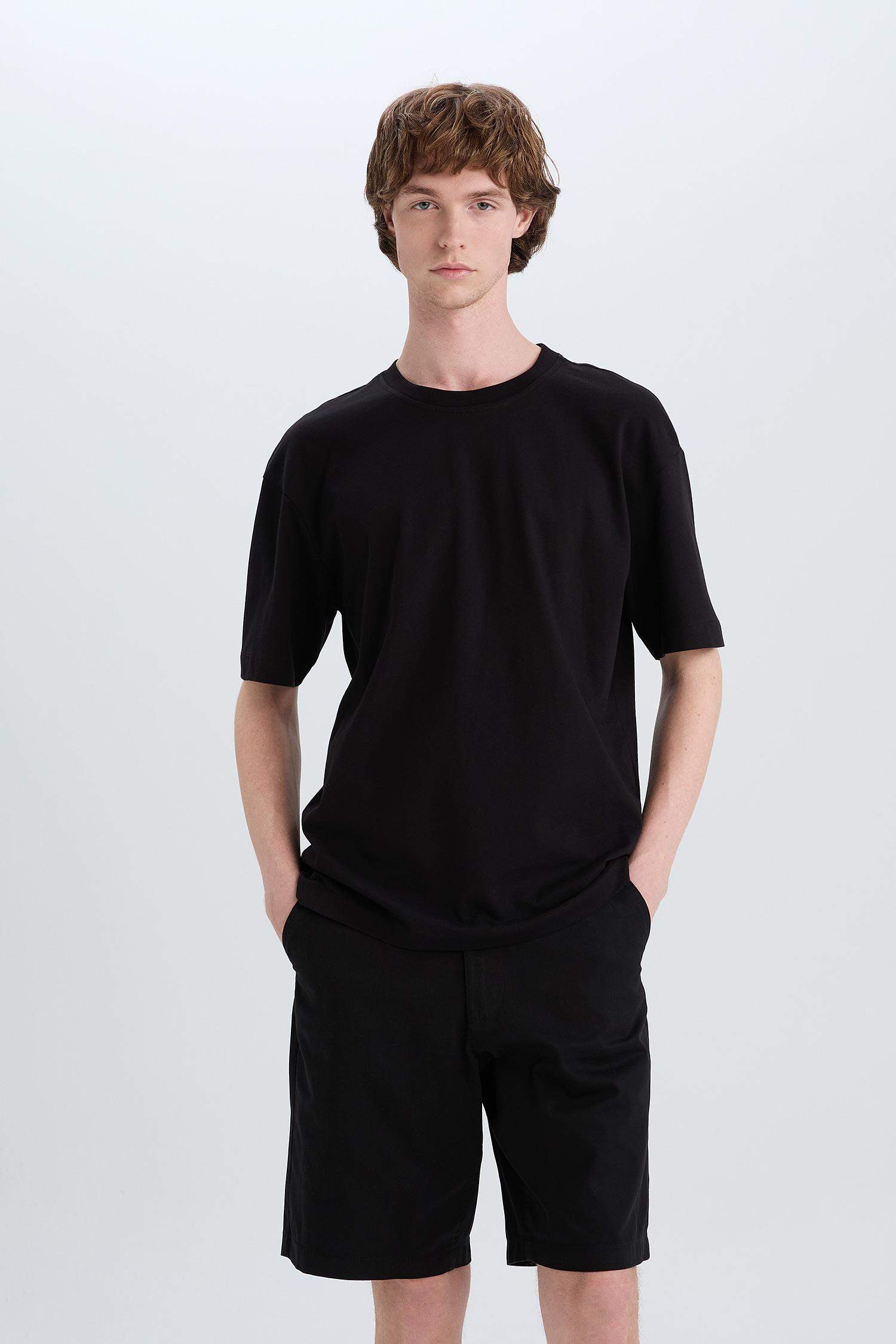 Short Bermuda en coton Coupe régulière