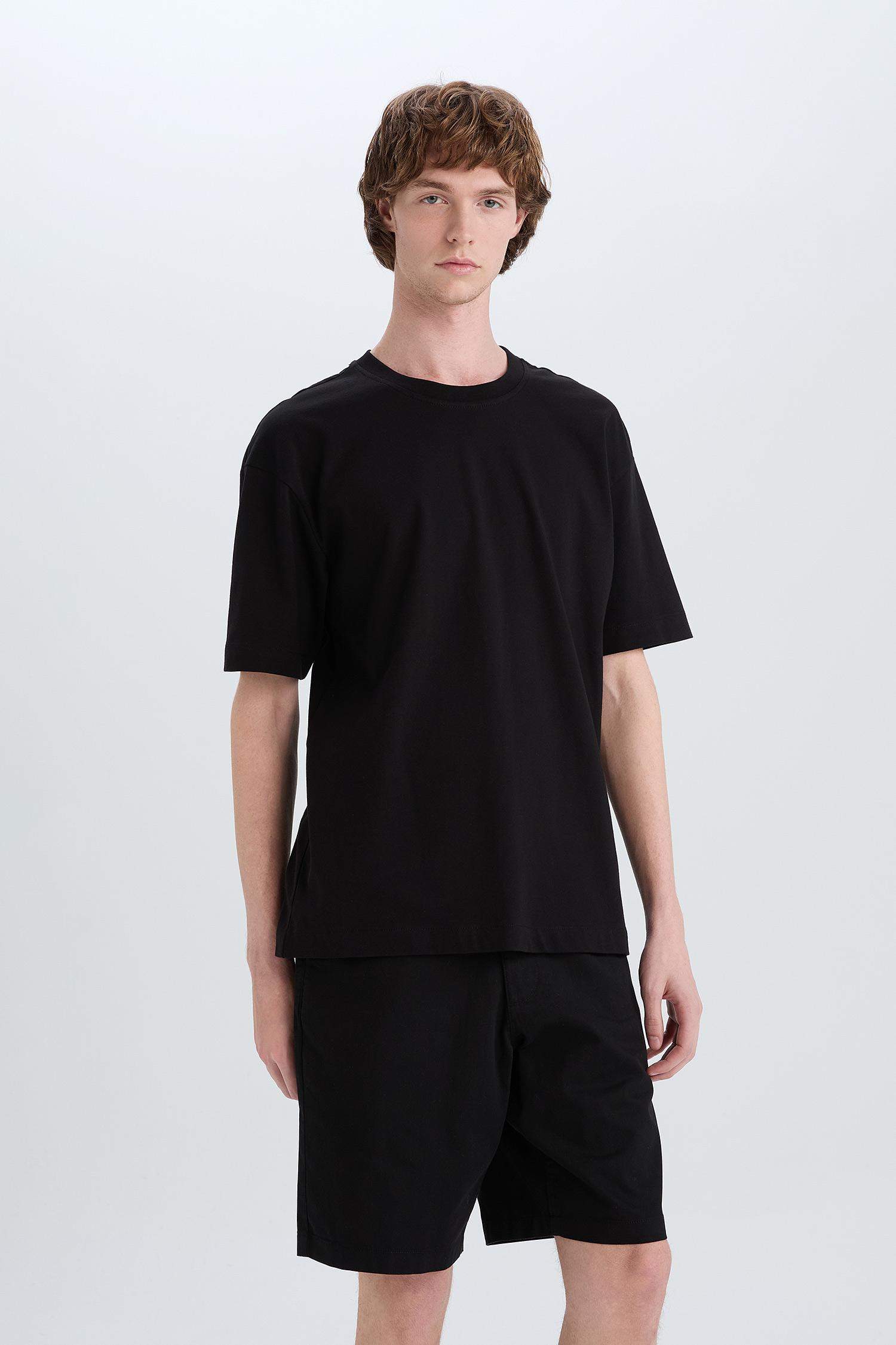 Short Bermuda en coton Coupe régulière