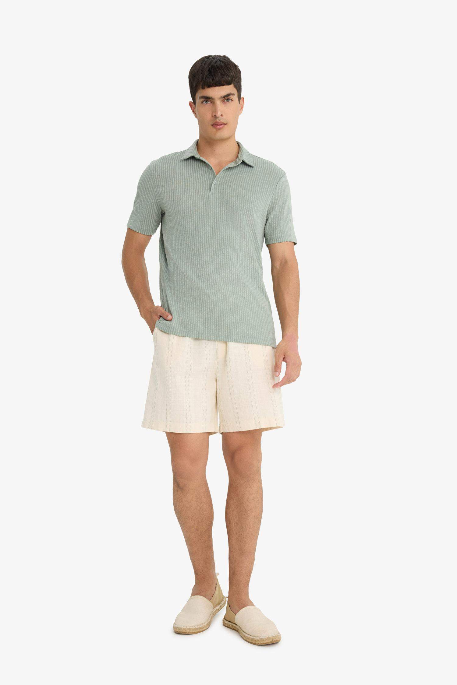 Relax Fit Cotton Bermuda Shorts