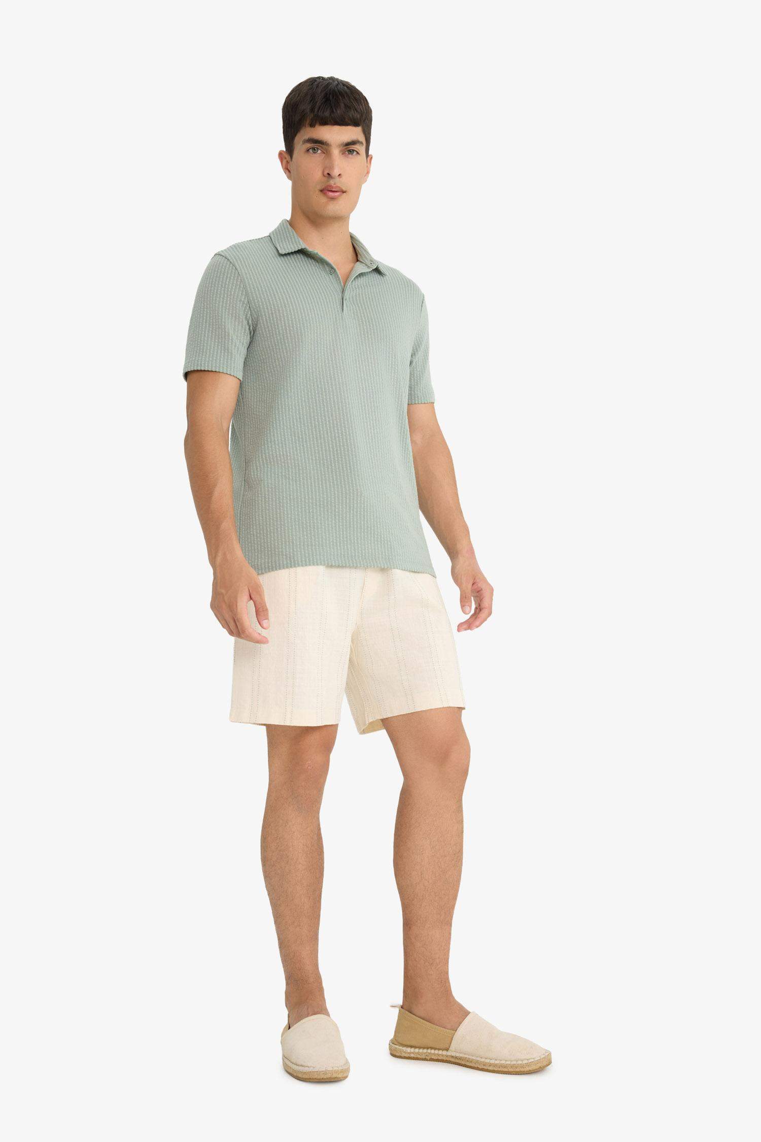 Relax Fit Cotton Bermuda Shorts