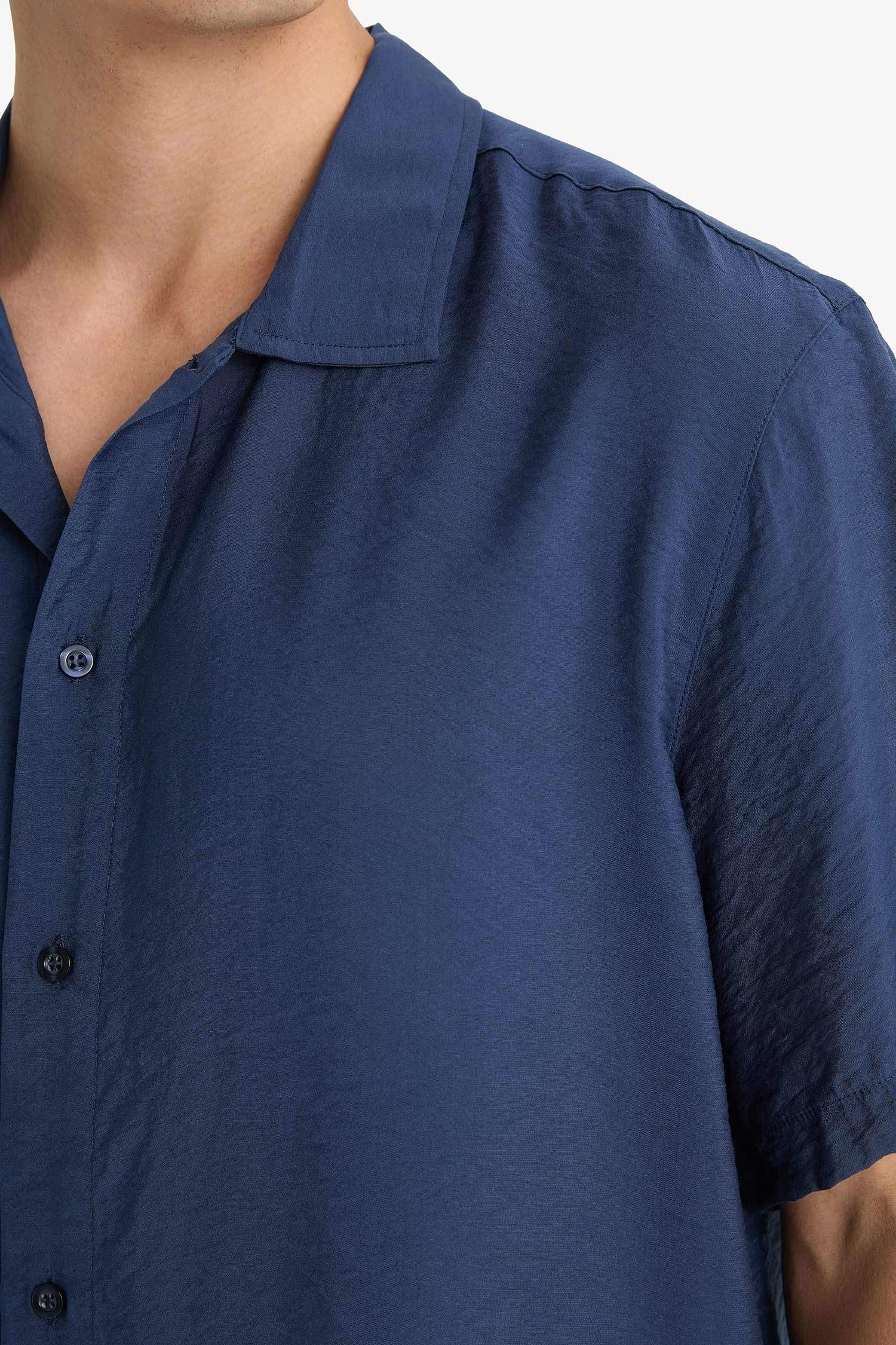 Relax Fit Polo Yaka Aerobin Kısa Kollu Gömlek