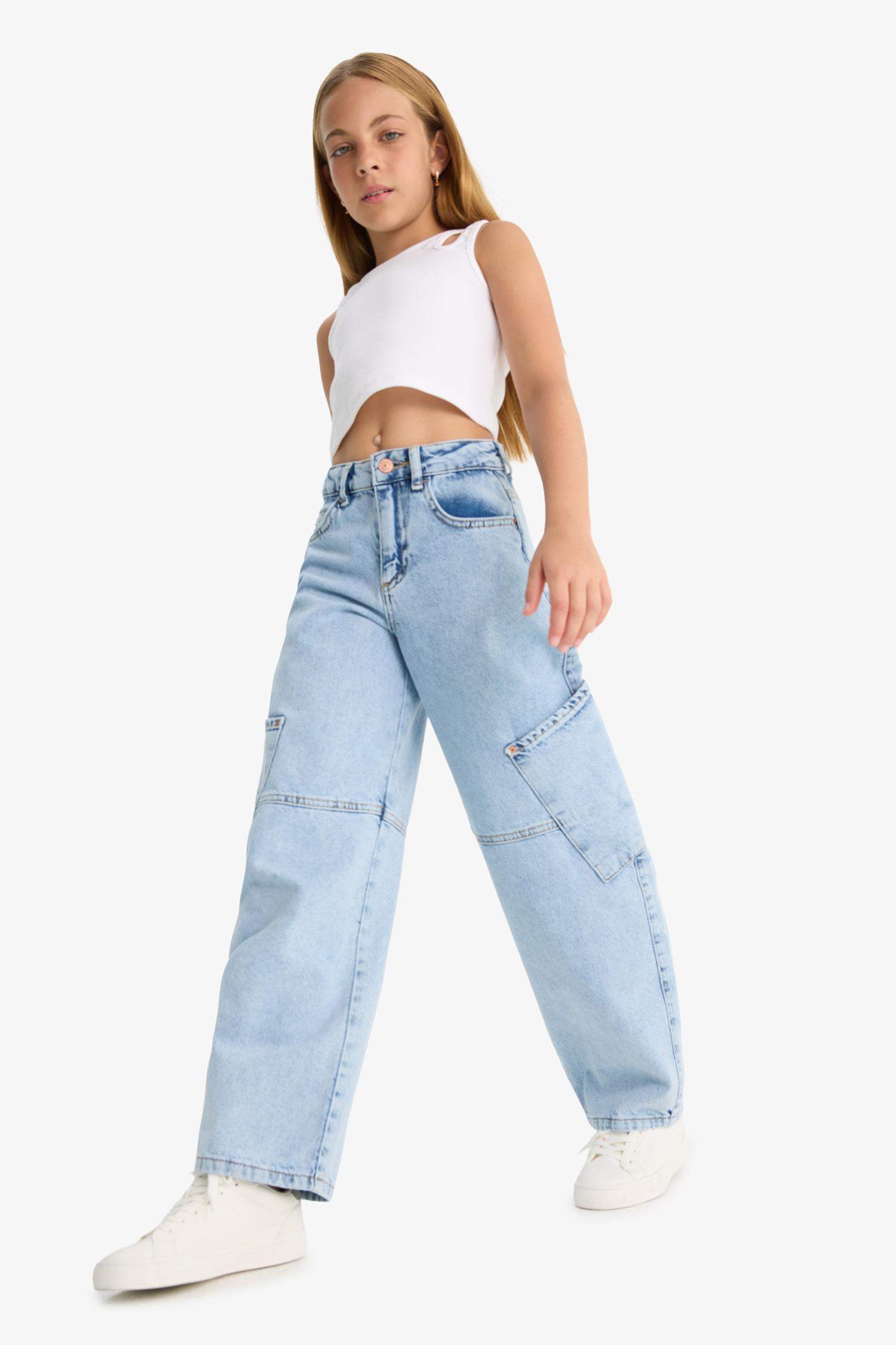 Girl Baggy Fit Jogger Leg Jeans