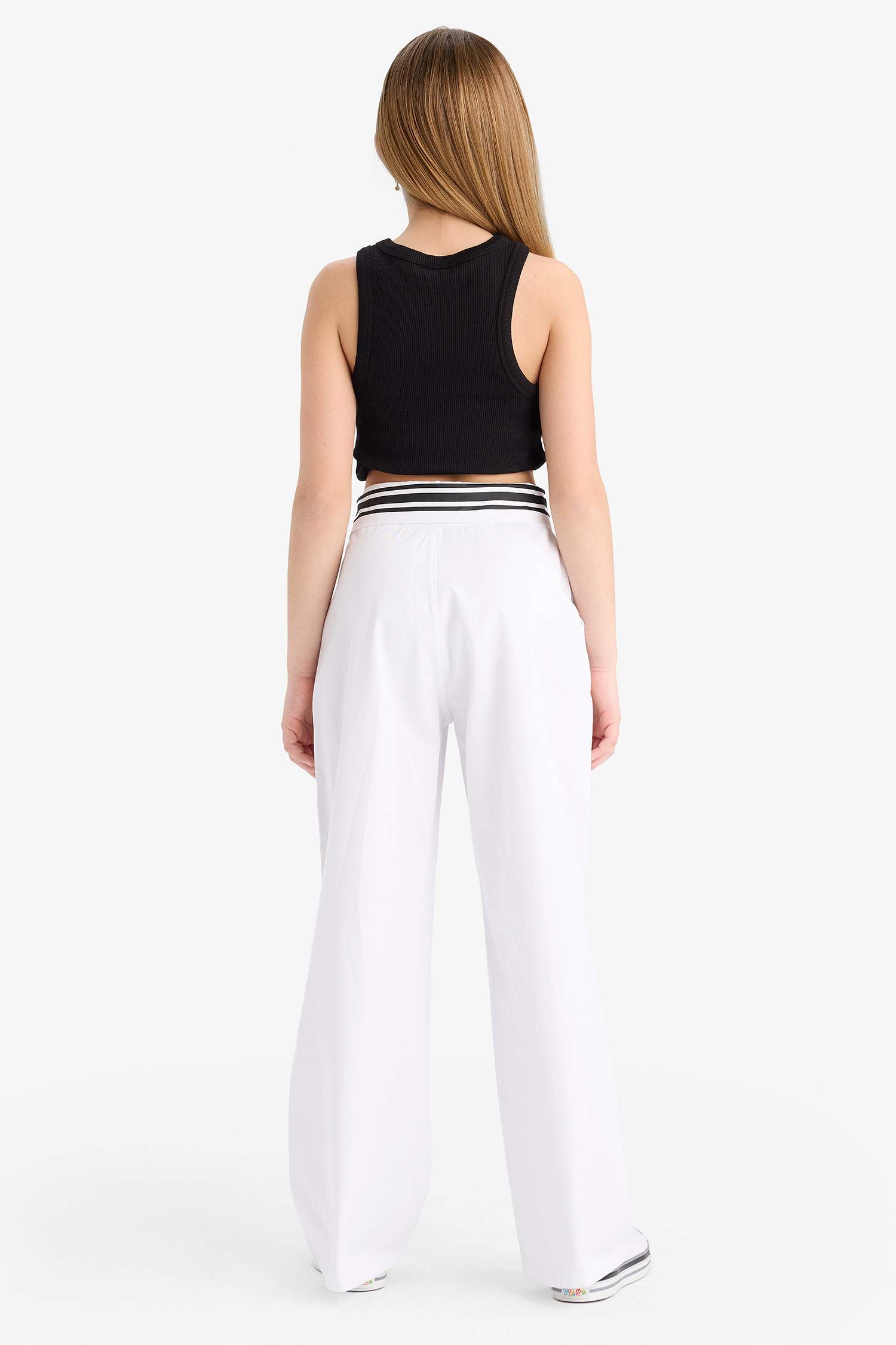 Girl Wide Leg Cotton Trousers