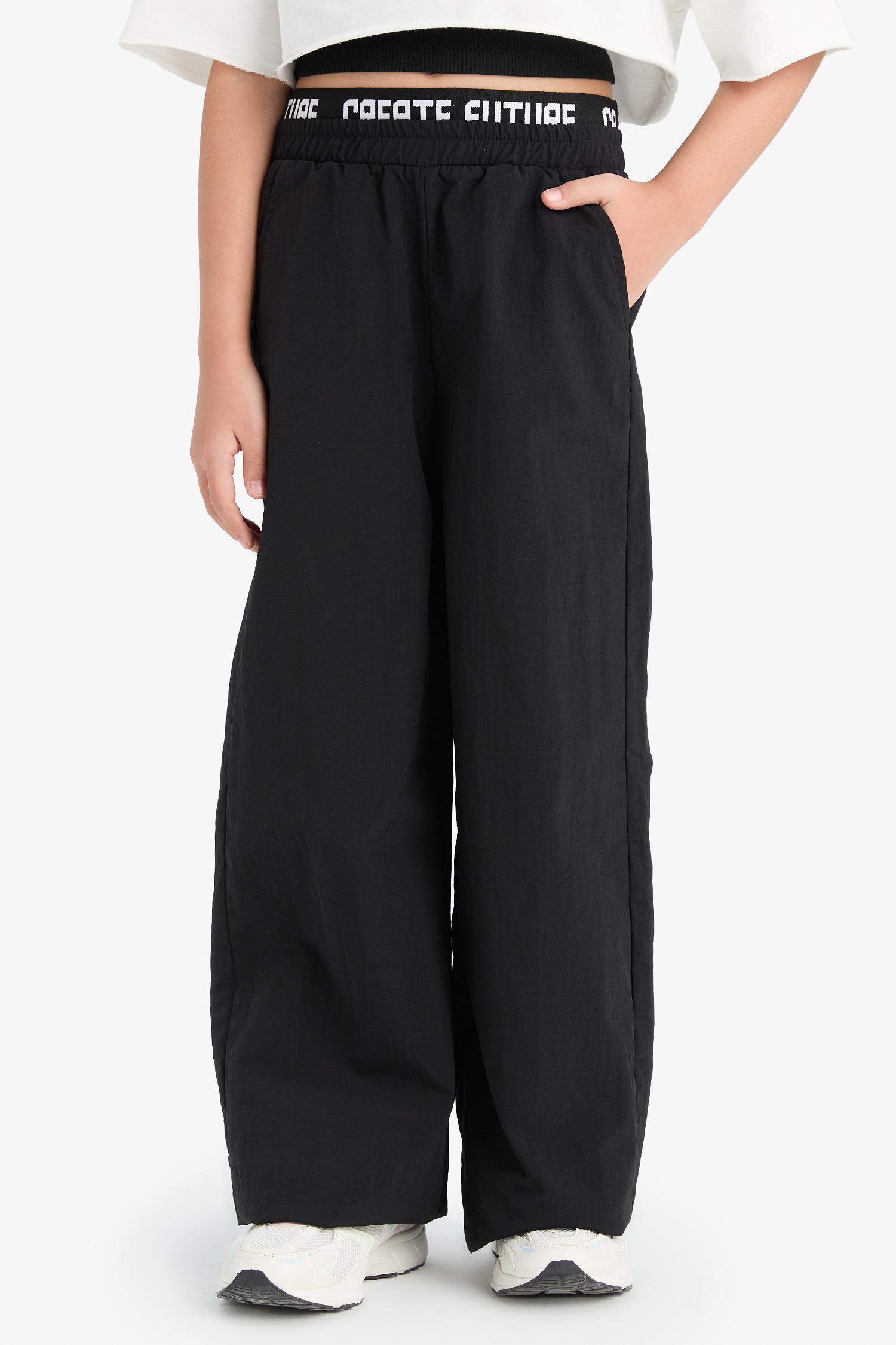Girl Wide Leg Cotton Trousers