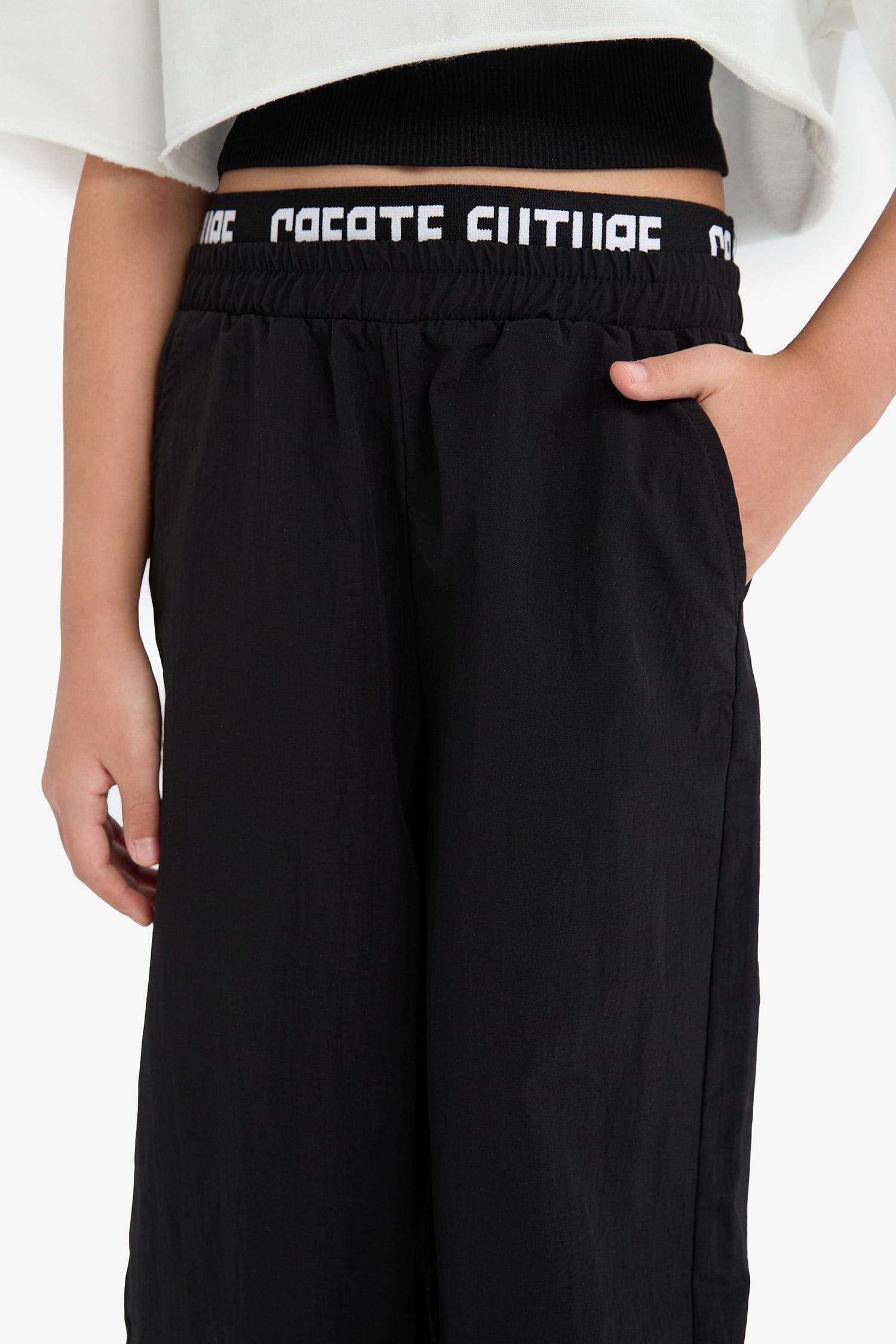 Girl Wide Leg Cotton Trousers