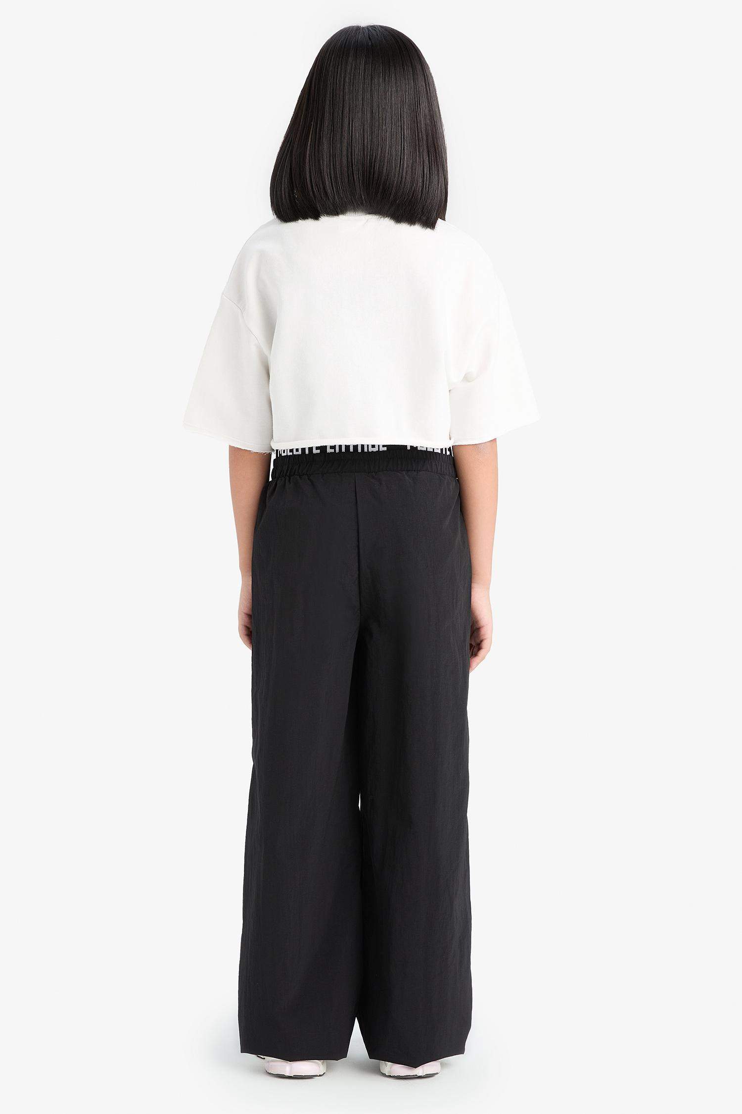 Girl Wide Leg Cotton Trousers