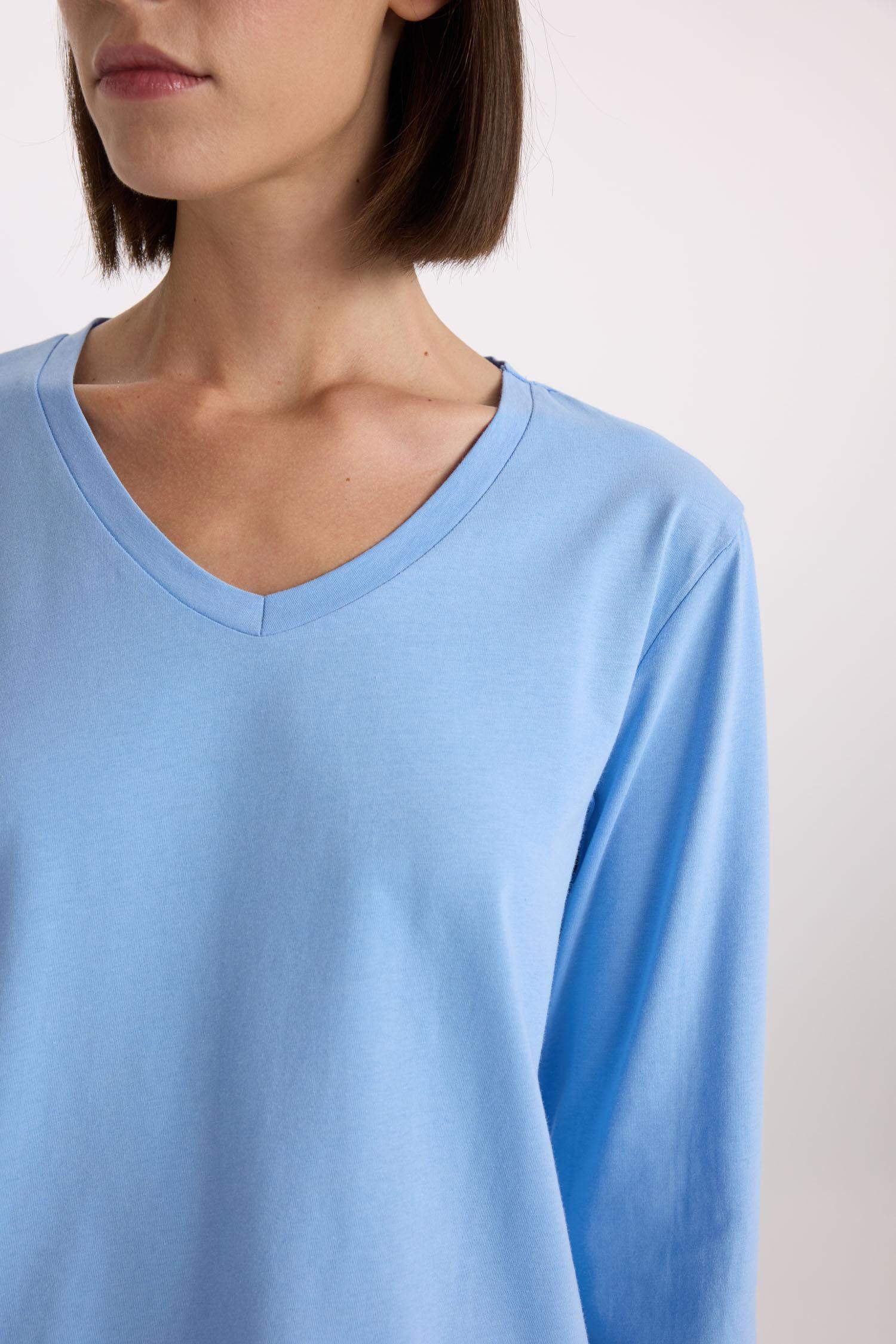 Pijama Takımı Regular Fit Uzun Kollu Üst Beli Lastikli Uzun Alt