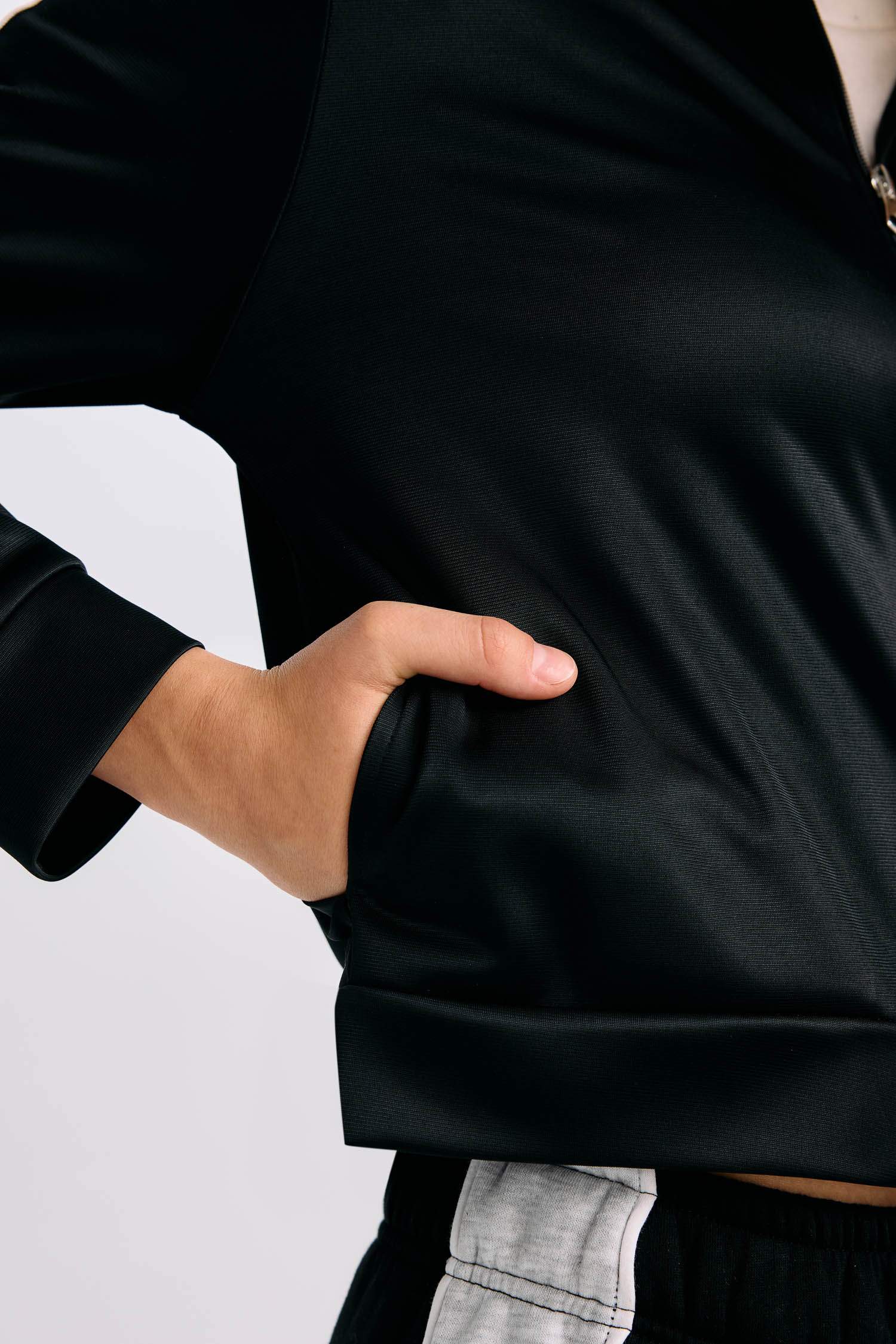 Oversize Geniş Kalıp Cepli Fermuarlı Spor Hırka