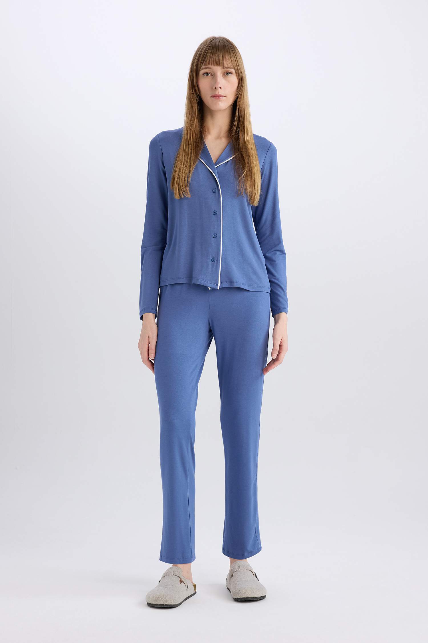 Pijama Takımı Regular Fit Uzun Kollu Üst Uzun Alt