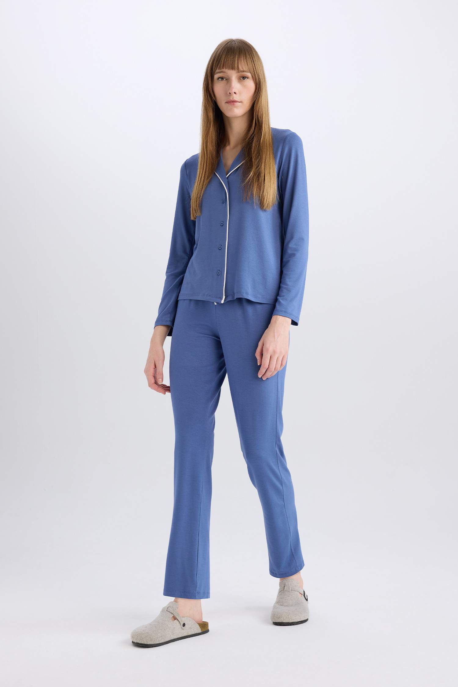 Pijama Takımı Regular Fit Uzun Kollu Üst Uzun Alt