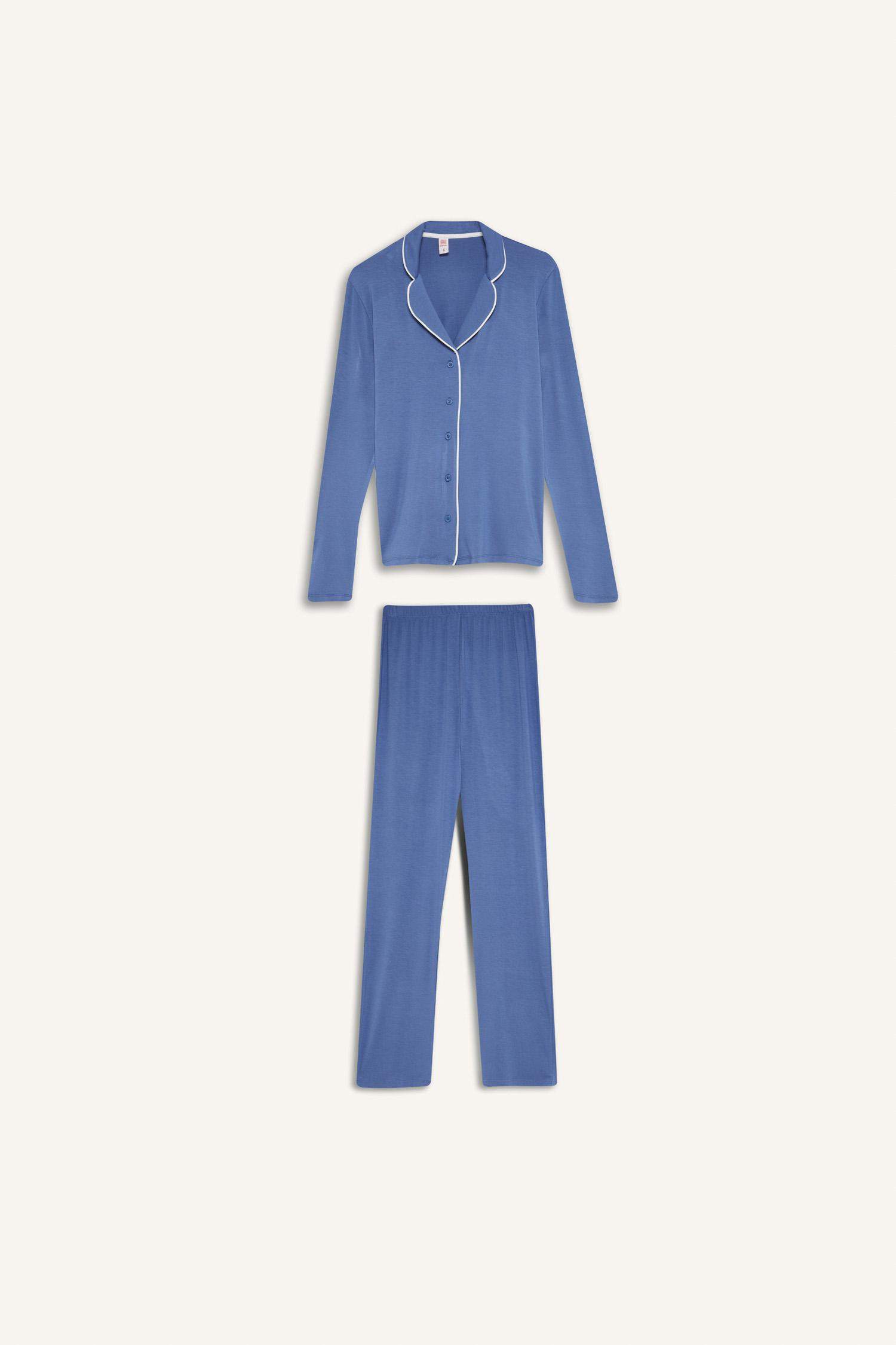 Pijama Takımı Regular Fit Uzun Kollu Üst Uzun Alt