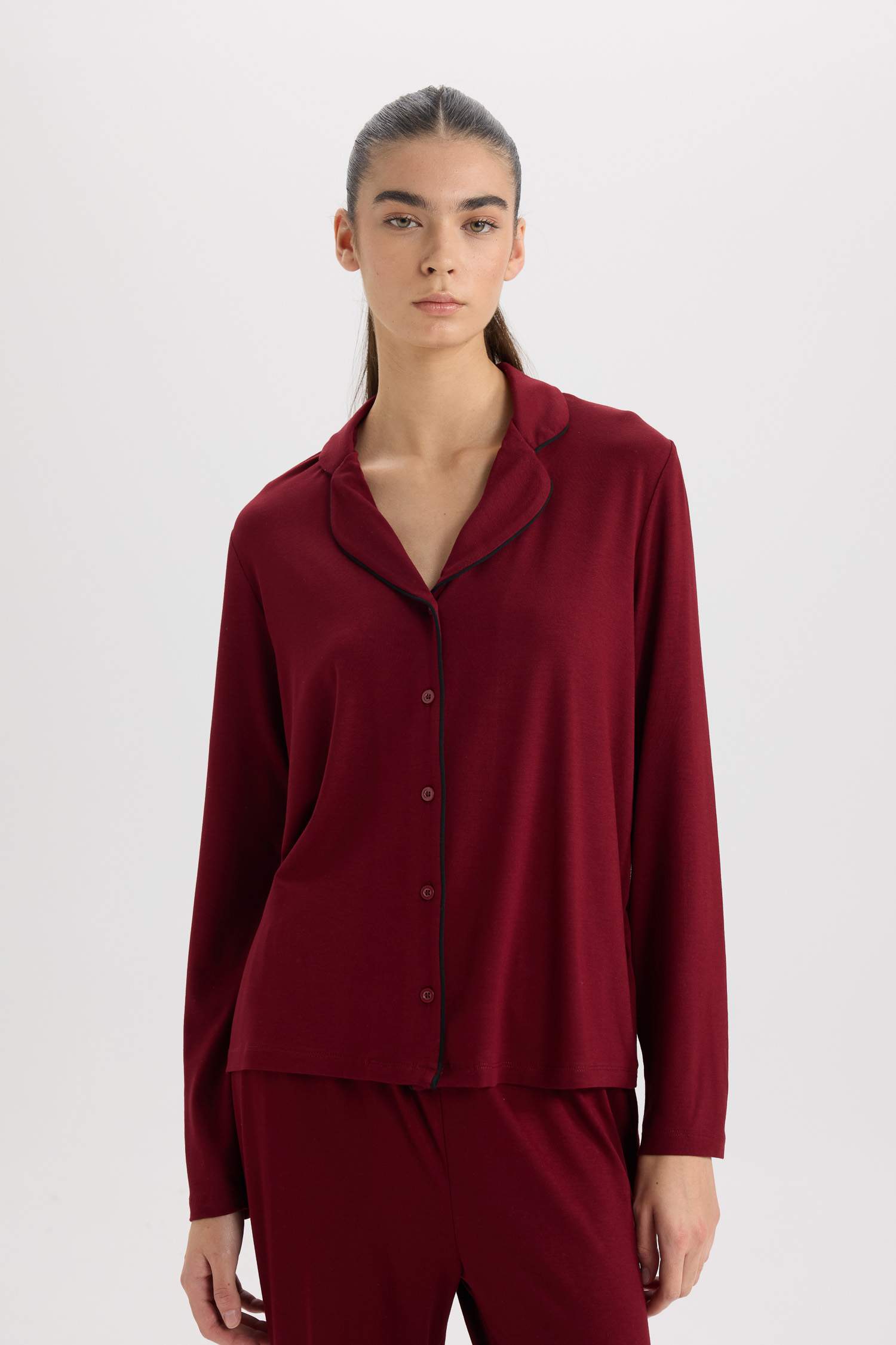 Pijama Takımı Regular Fit Uzun Kollu Üst Uzun Alt-Fall in Love