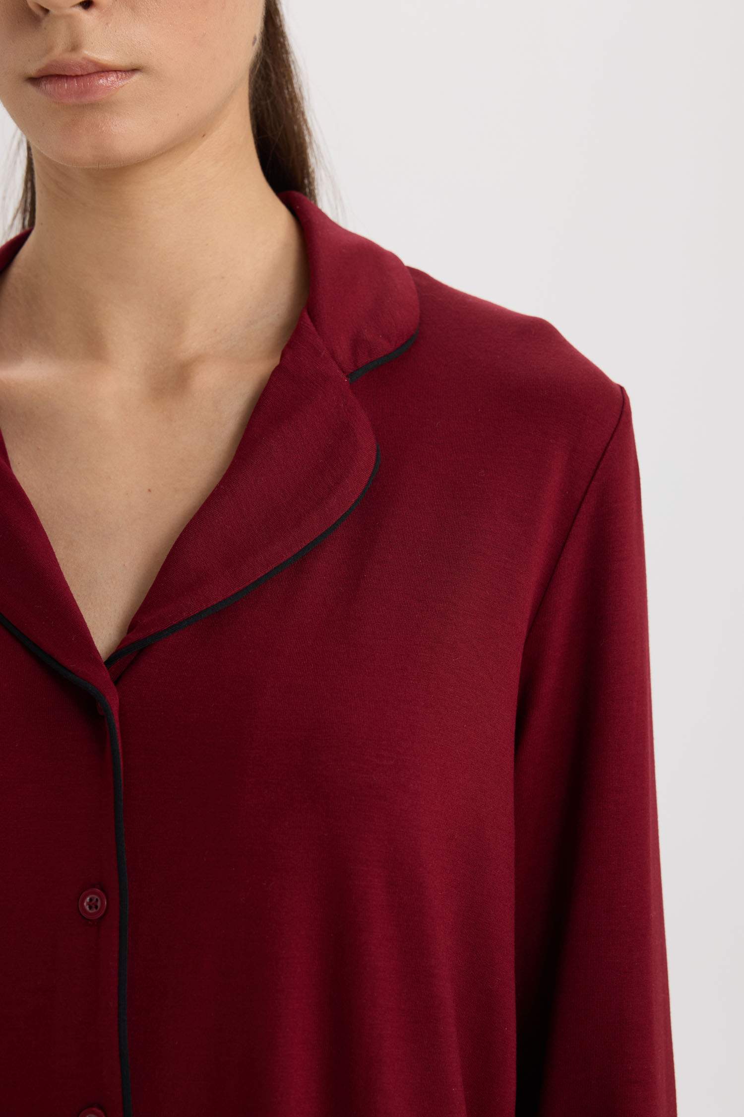 Pijama Takımı Regular Fit Uzun Kollu Üst Uzun Alt-Fall in Love