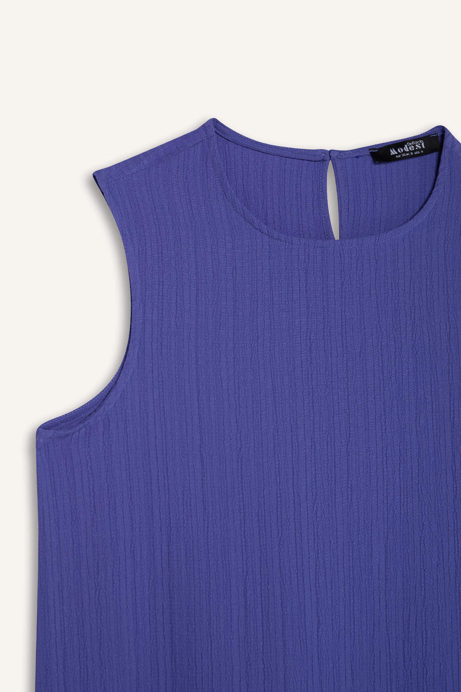 Relax Fit Şal Yaka Krinkıl Kumaş Uzun Kimono