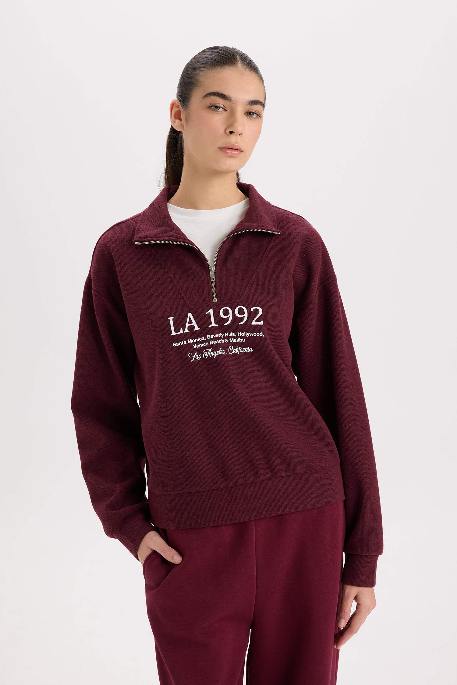 Regular Fit Printed Long Sleeve Sweatshirt