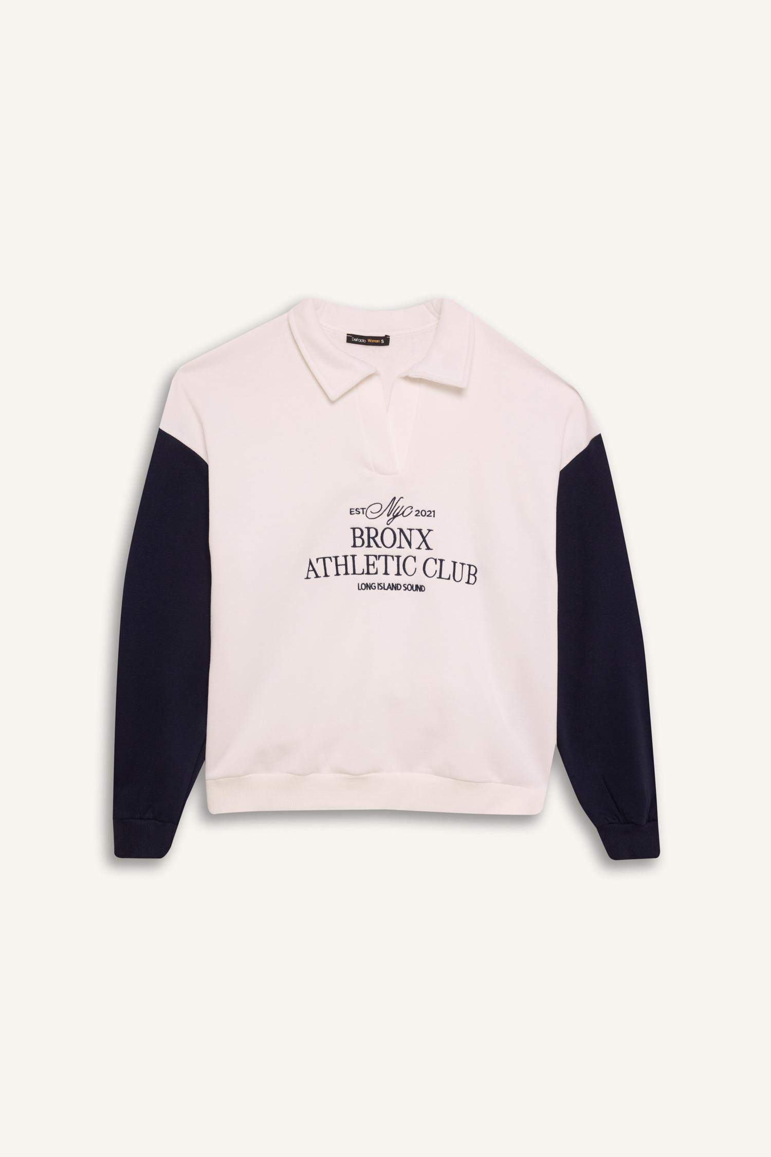 үлкен пішім қала дөңгелек жаға Свитер