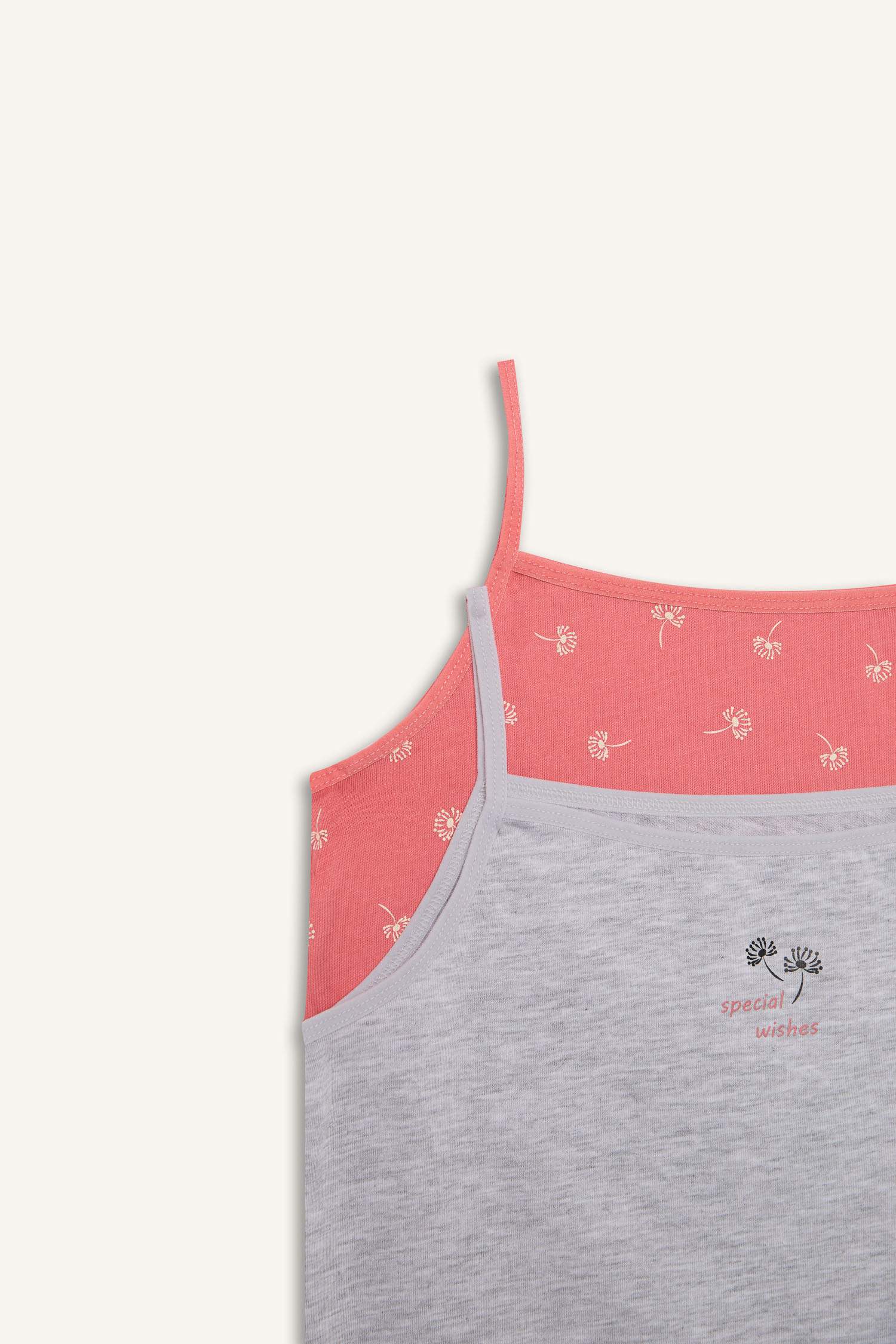 Kız Çocuk Desenli 2'li İç Atlet