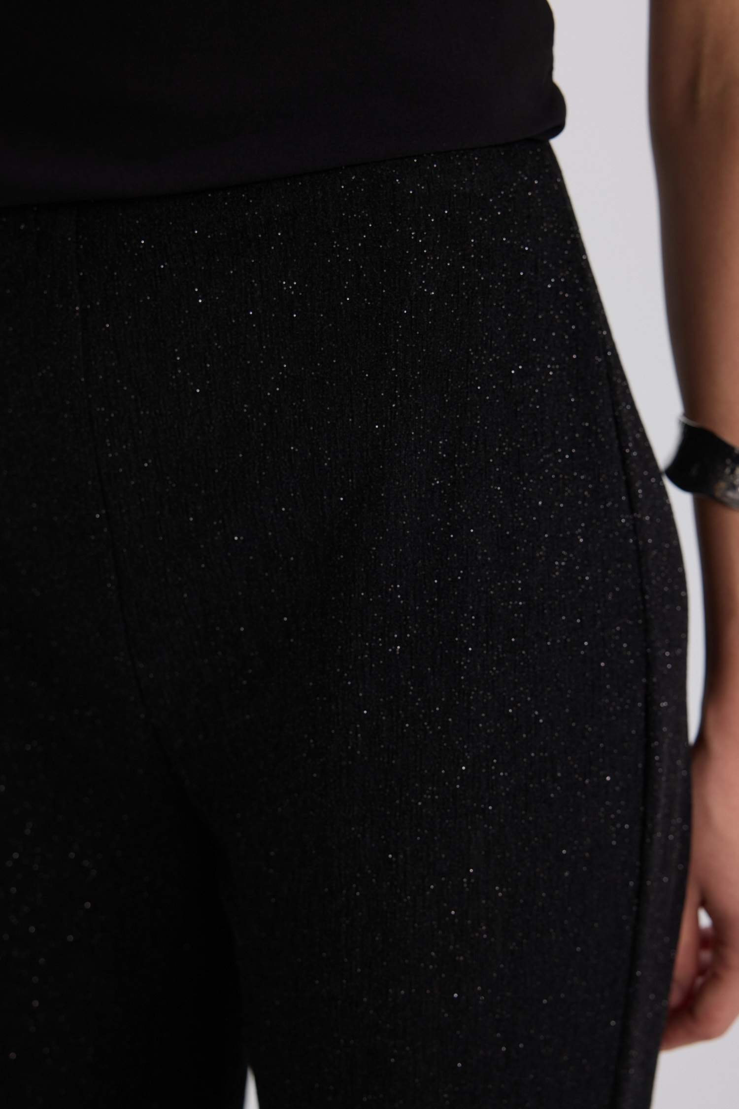 Yılbaşı Temalı Flare Fit Düz Paça Bürümcük Pantolon