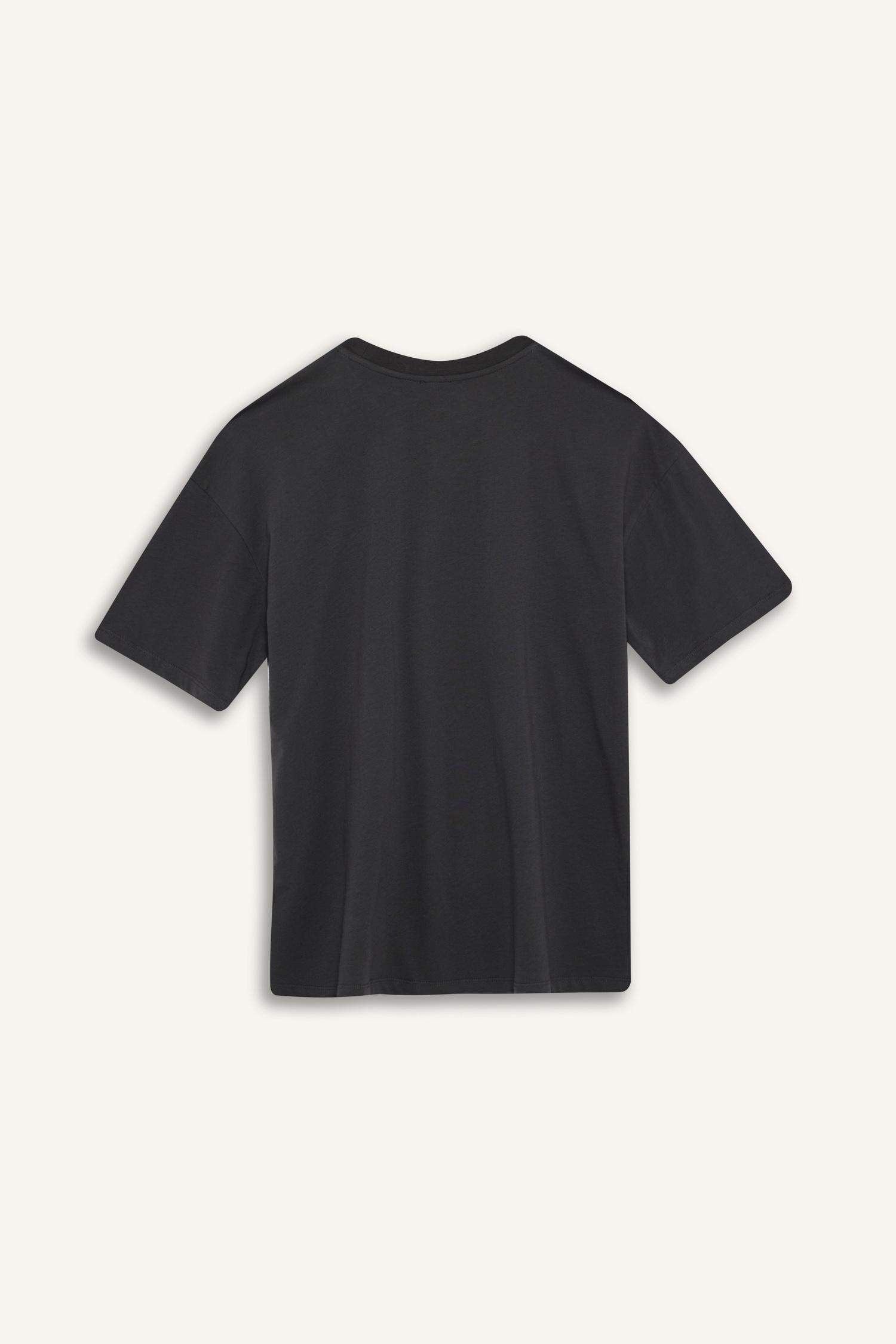 Oversize Fit Crew Neck Printed Short Sleeve T-Shirt