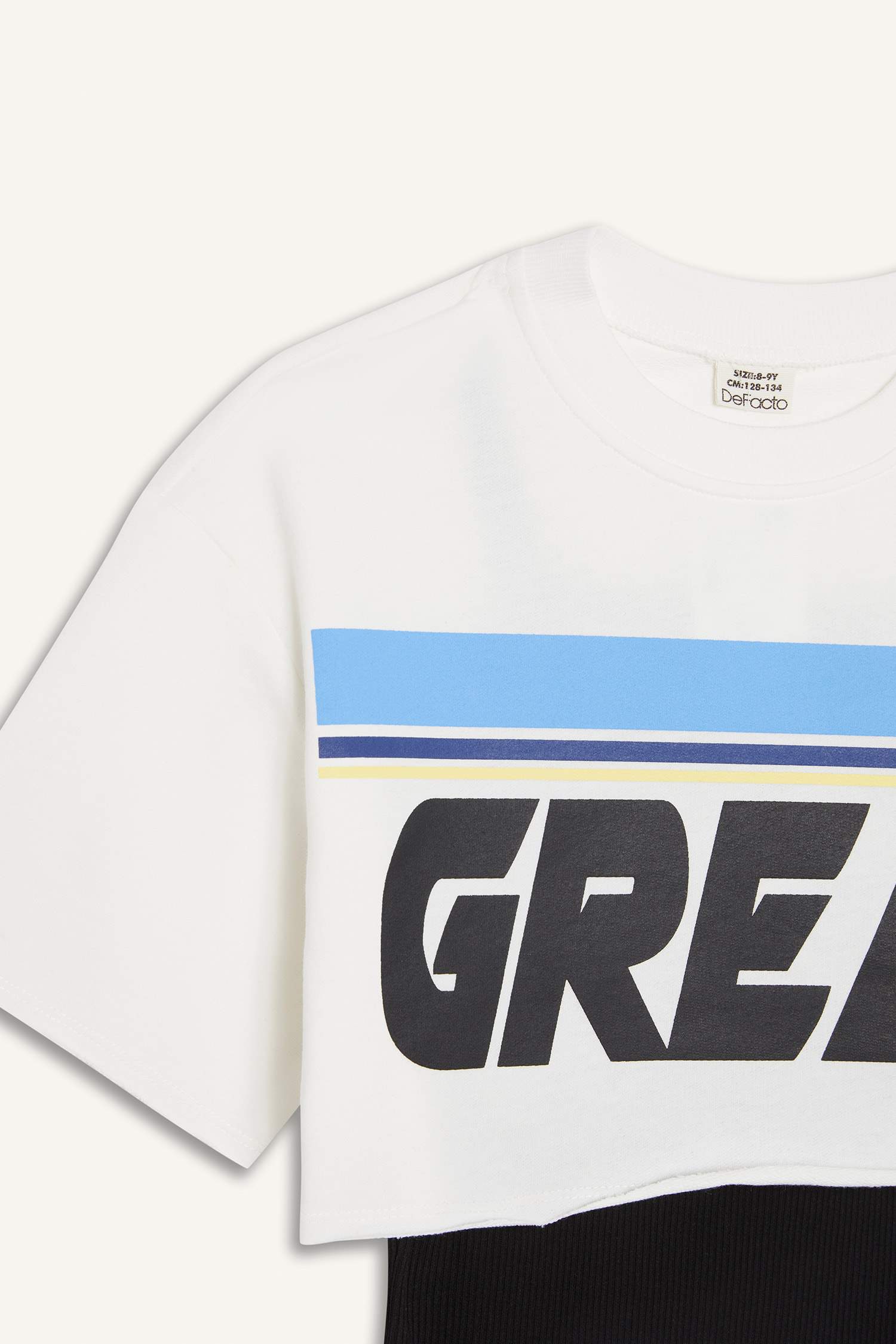 Girl Slogan Printed Sweatshirt Fabric T-Shirt