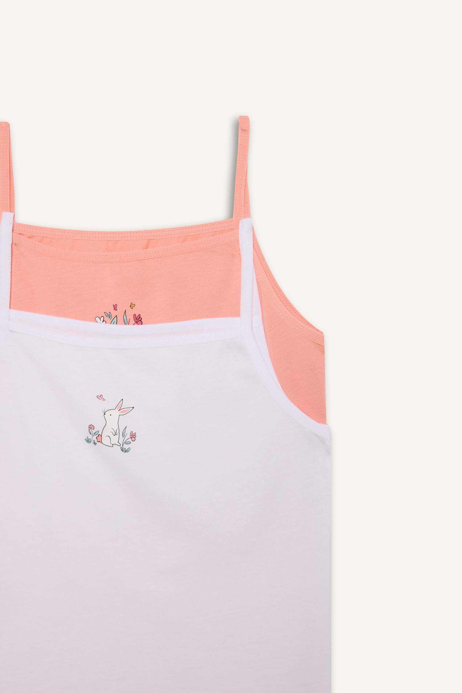 Майки с рисунком животныx для девочек, 2 пары